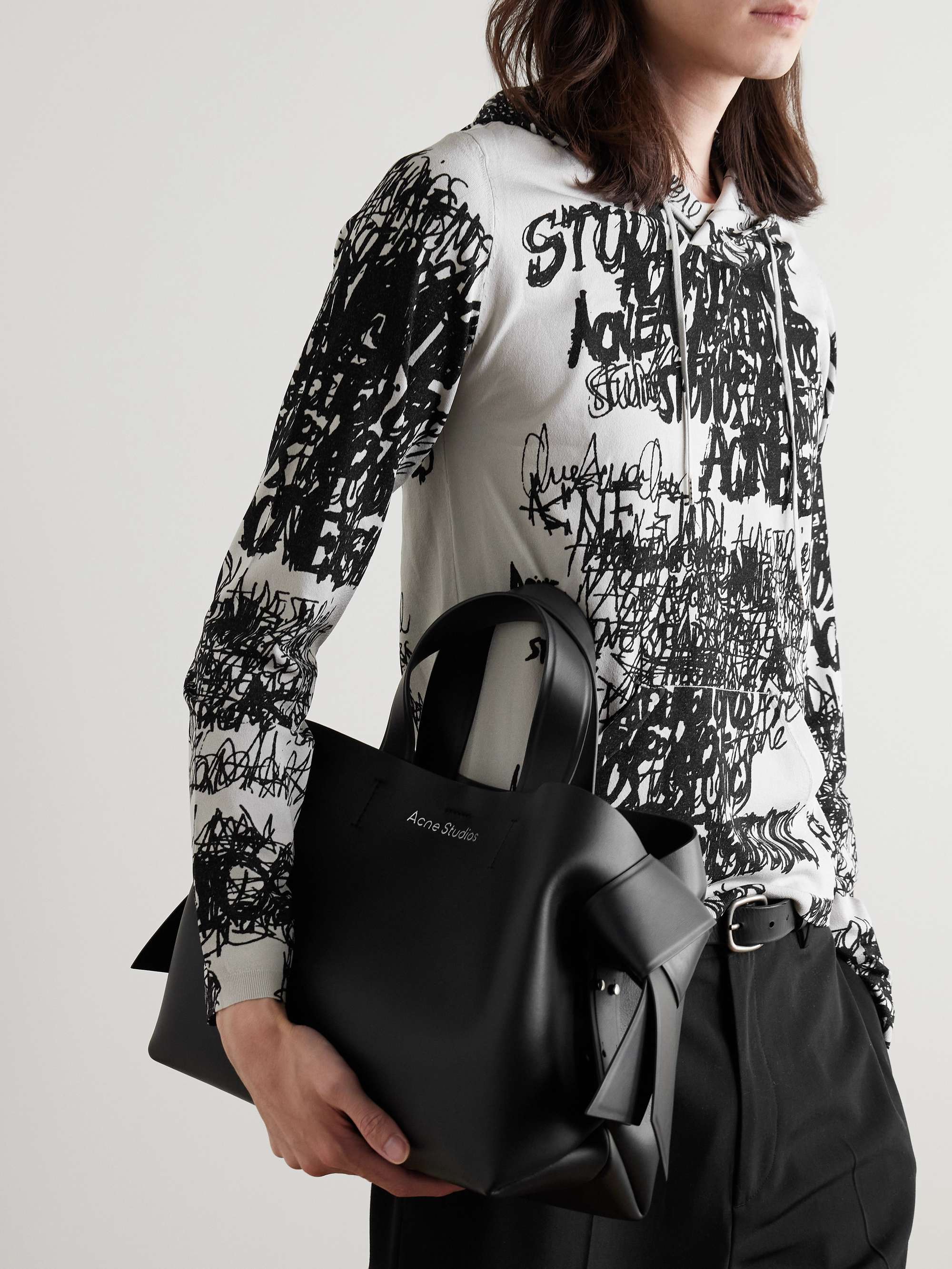ACNE STUDIOS Musubi レザー トートバッグ ノット付き