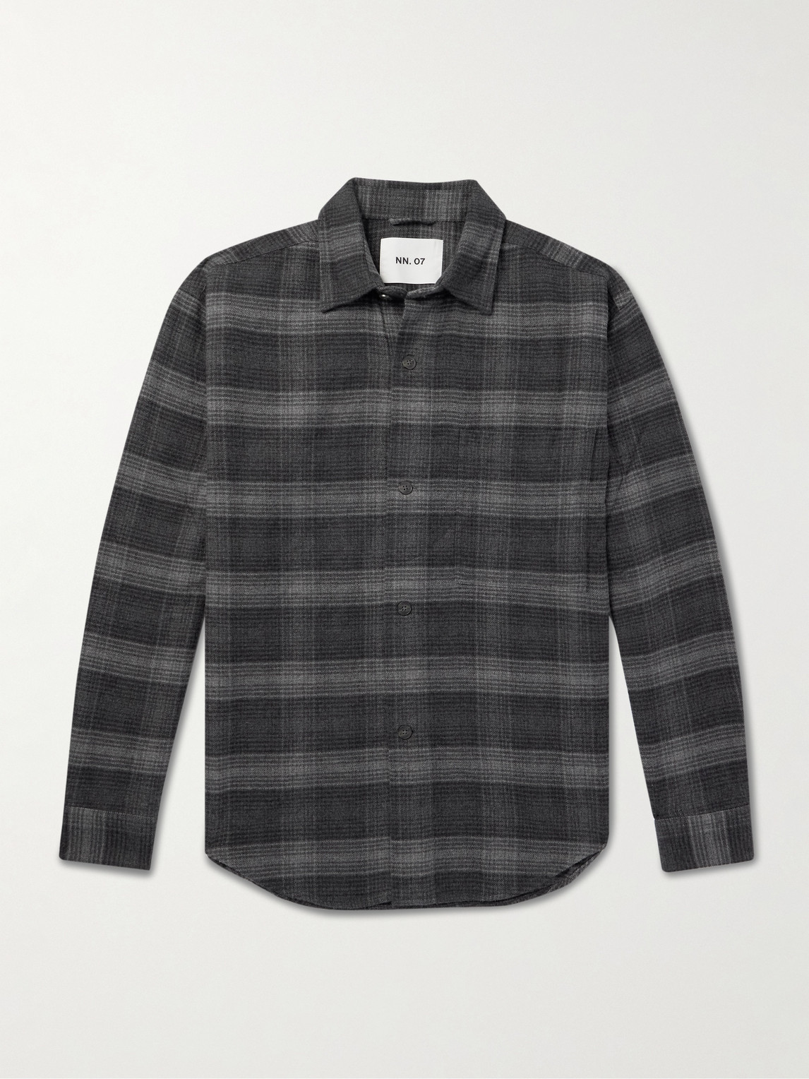 NN07 – Adwin 5292 Checked Brushed Organic Cotton-Flannel Overshirt