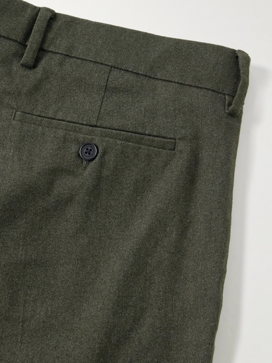 Nn07 Bill 1067 Tapered Pleated Woven Chinos In Green