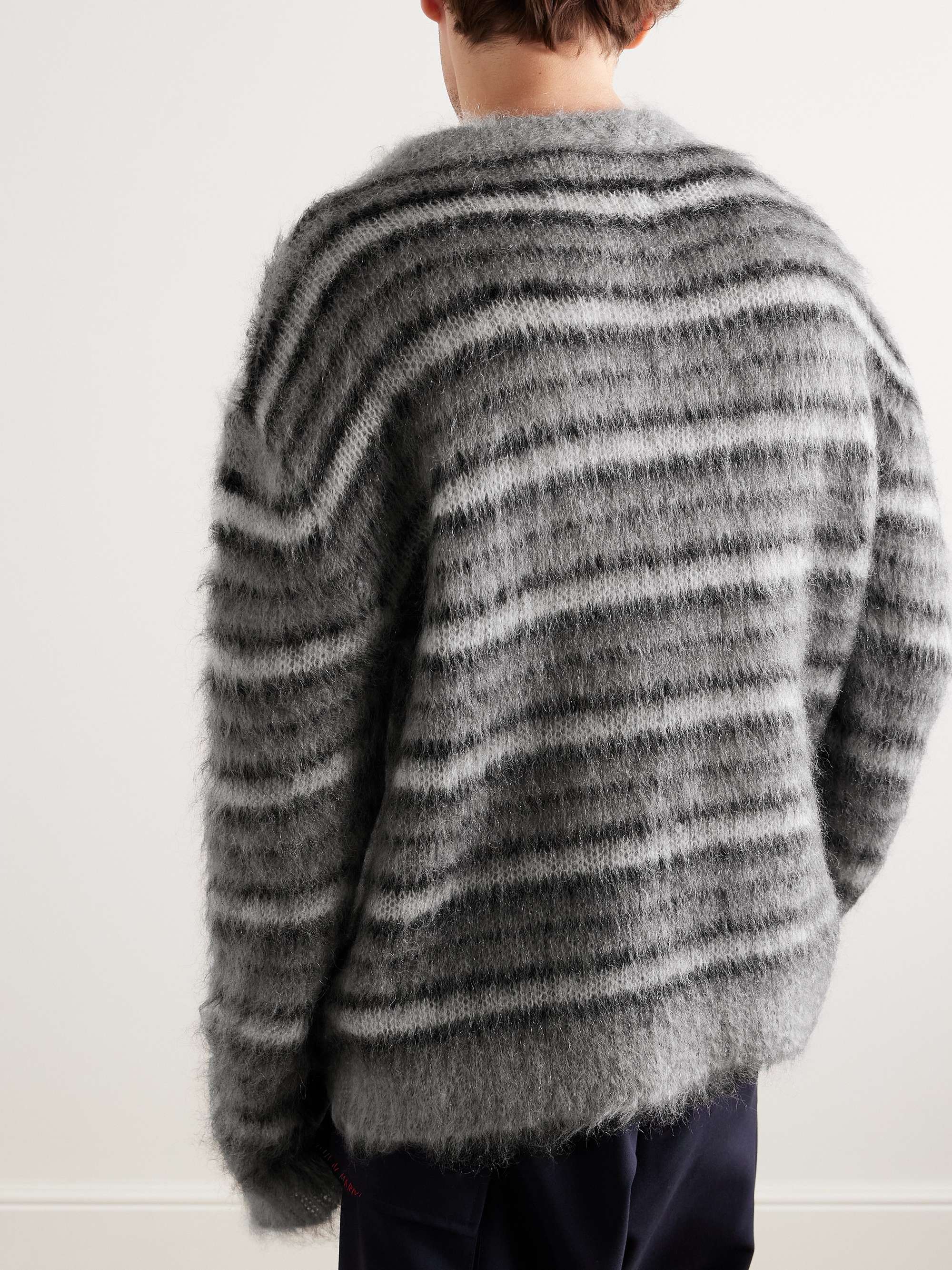 MARNI Striped Mohair-Blend Sweater for Men | MR PORTER MARNI Striped Mohair-Blend Sweater for Men | MR PORTER