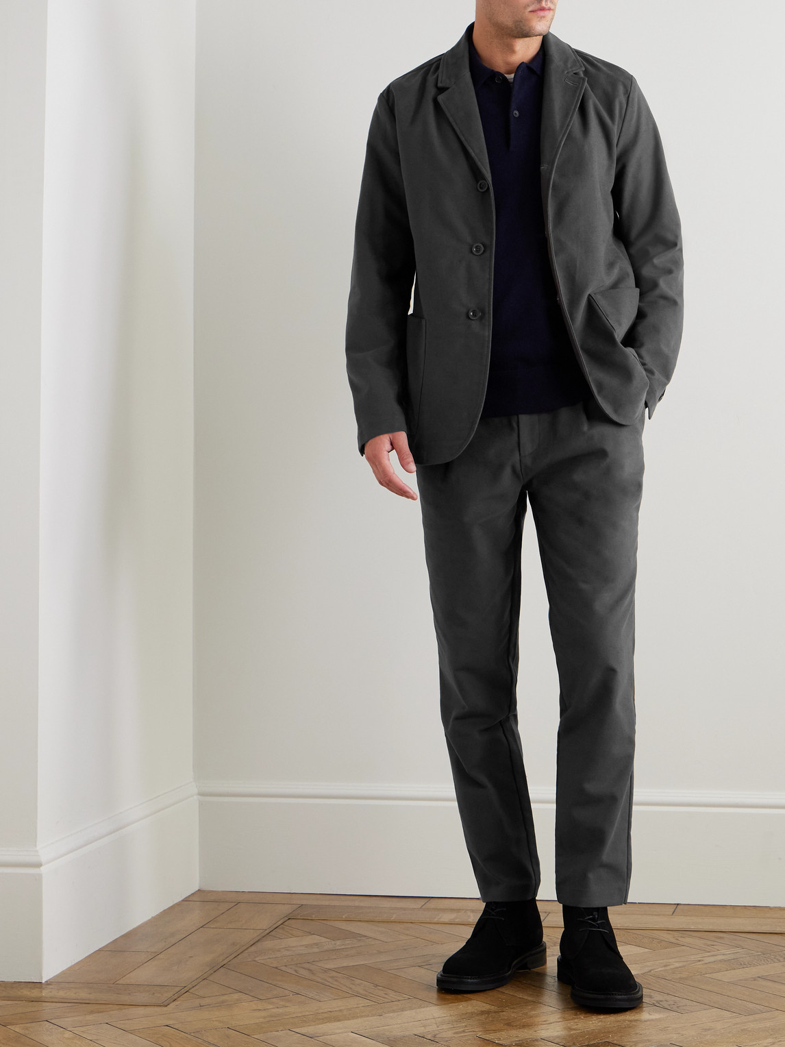 Organic Cotton-Blend Moleskin Suit Jacket — 2