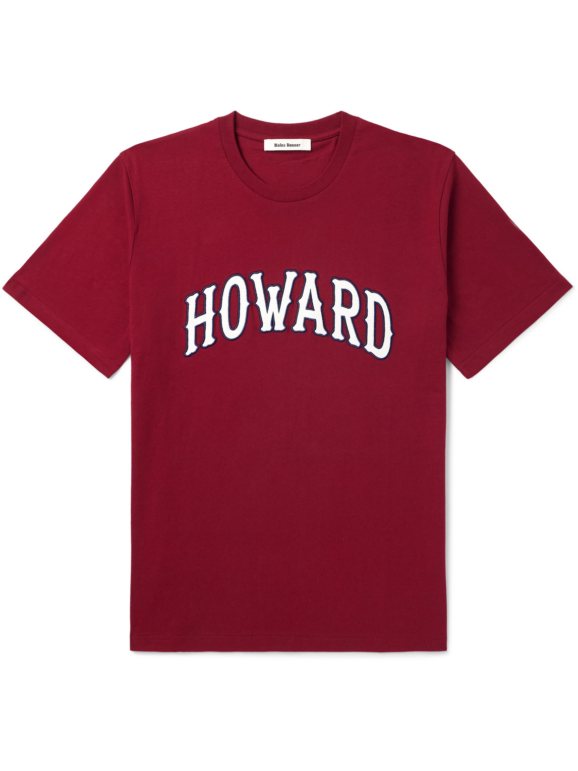 Wales Bonner Bordeaux Cotton Howard T-shirt In Brown