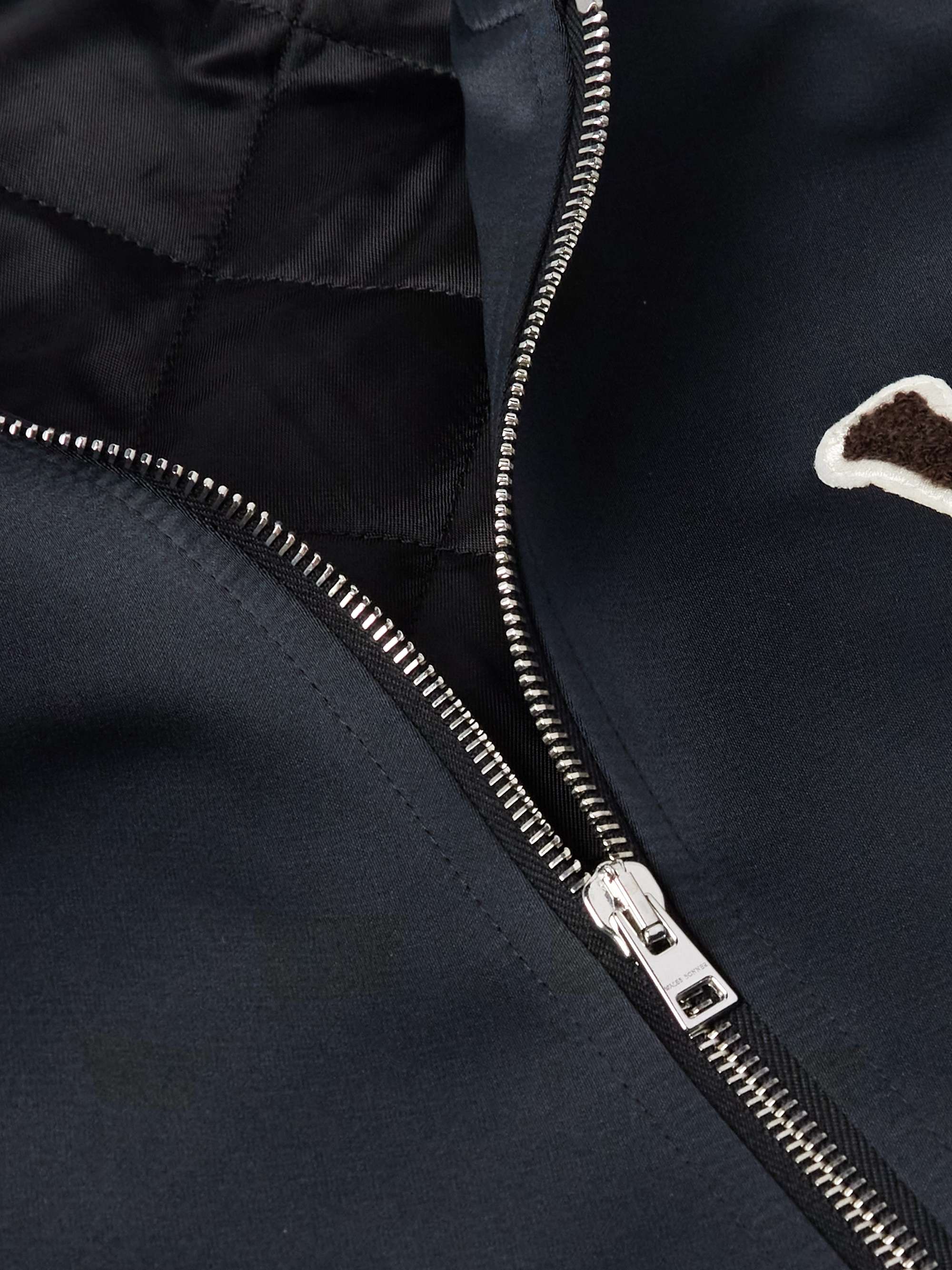 WALES BONNER Logo-Appliquéd Striped Shell Bomber Jacket for WALES BONNER Logo-Appliquéd Striped Shell Bomber Jacket for