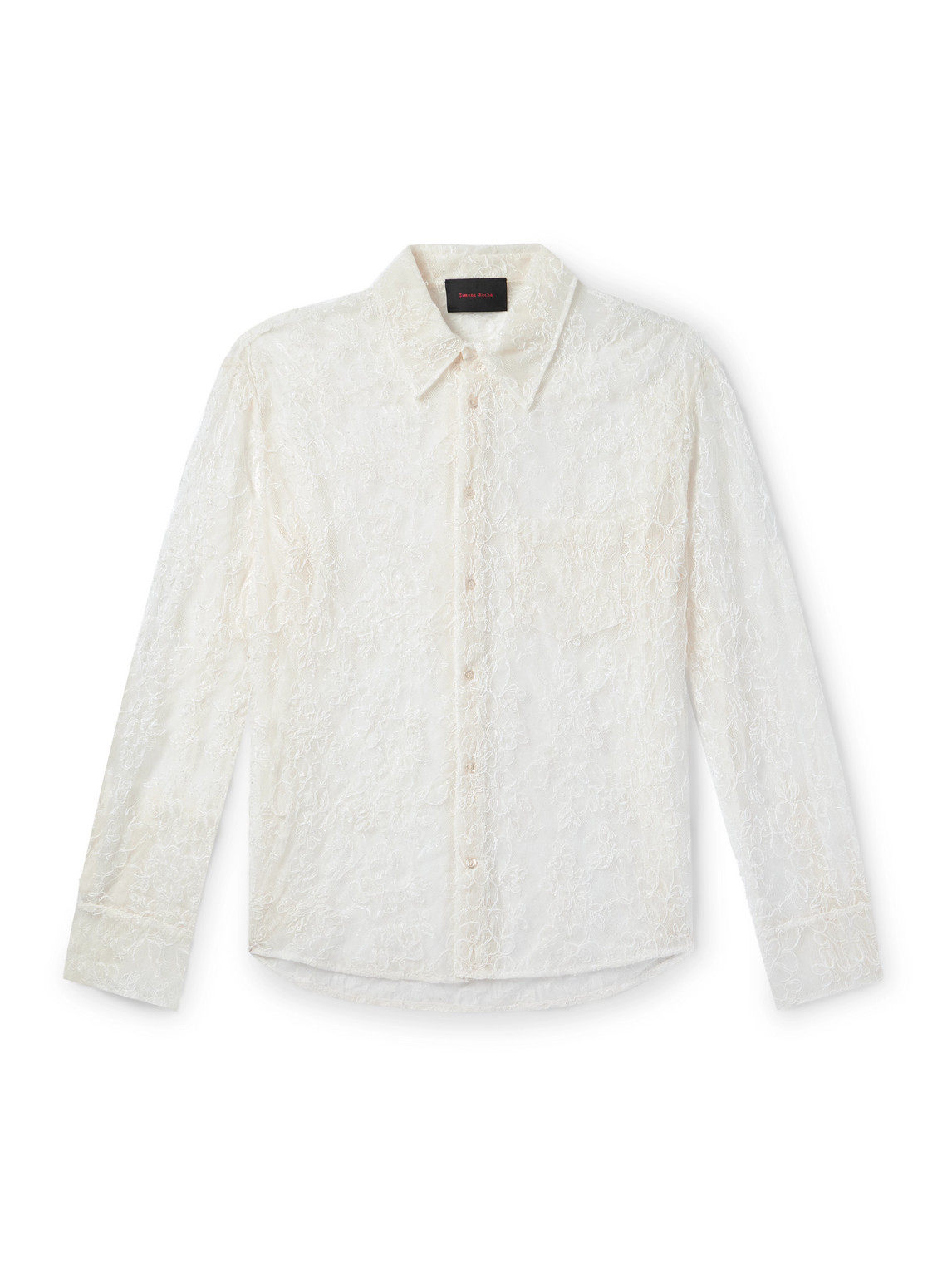 Simone Rocha Cotton-lace Shirt In Neutrals