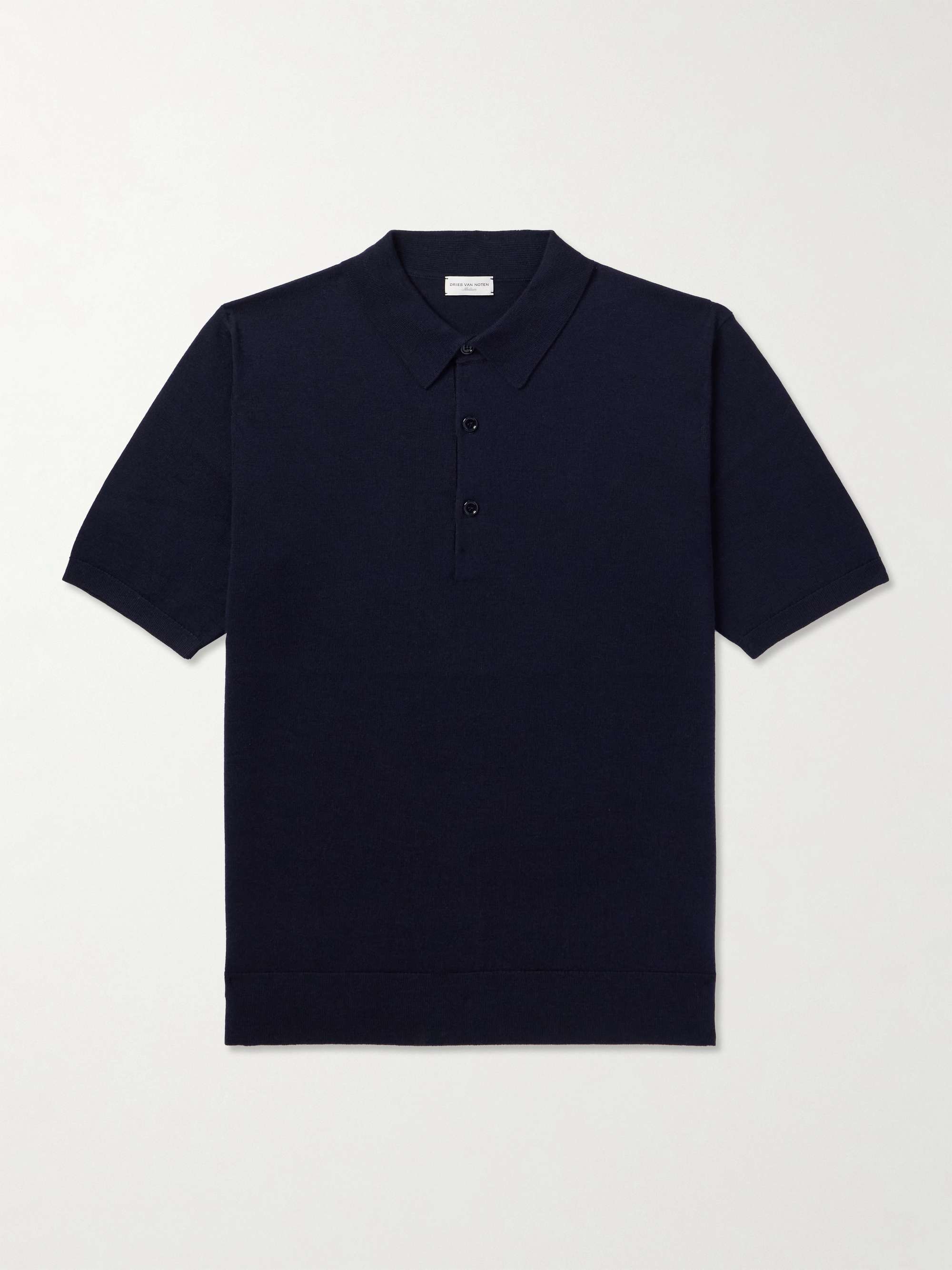 DRIES VAN NOTEN Slim-Fit Merino Wool Polo Shirt for Men | MR