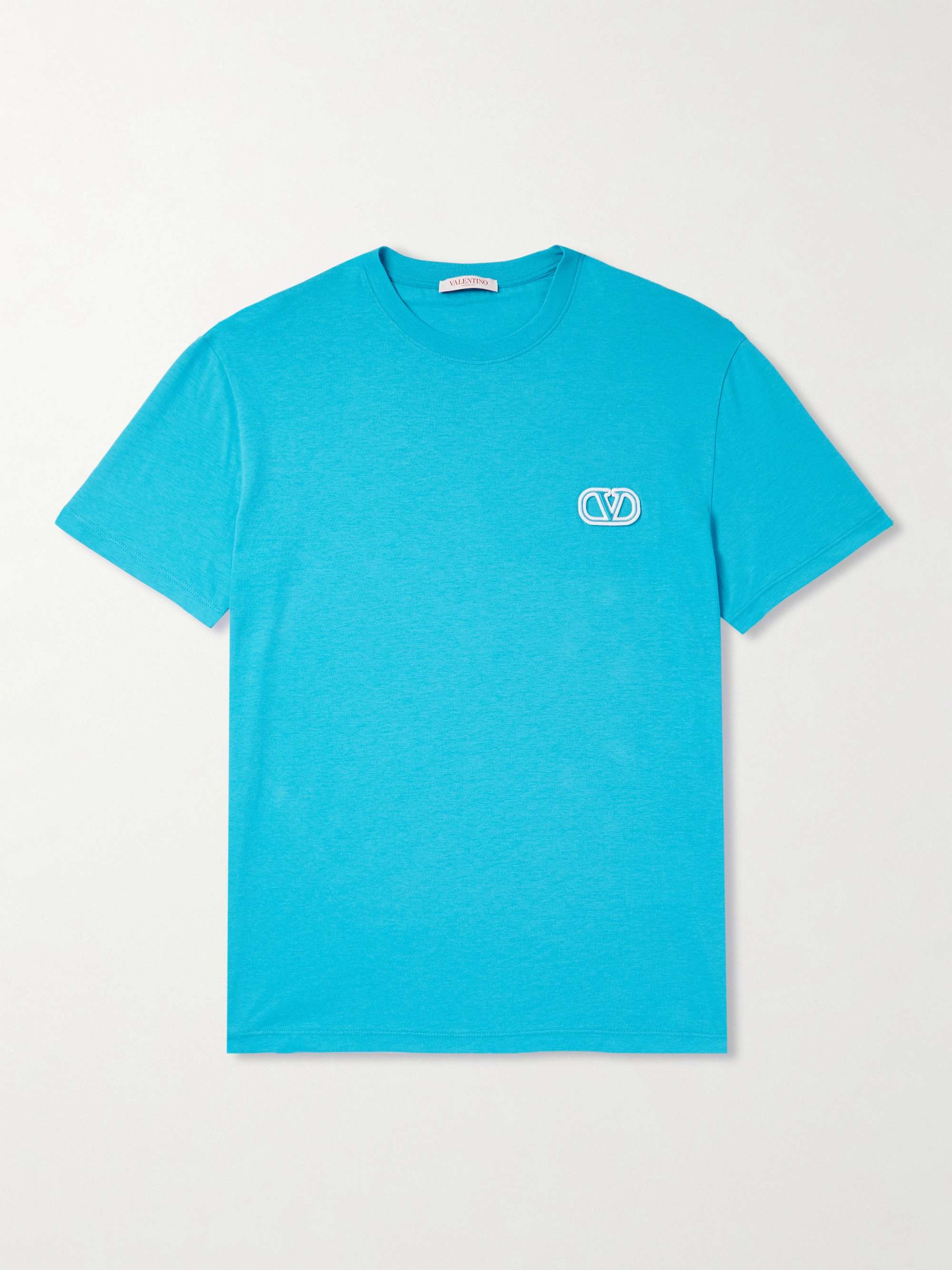 T Shirt aus Baumwoll Jersey mit Logoapplikation von VALENTINO GARAVANI fur Herren MR PORTER