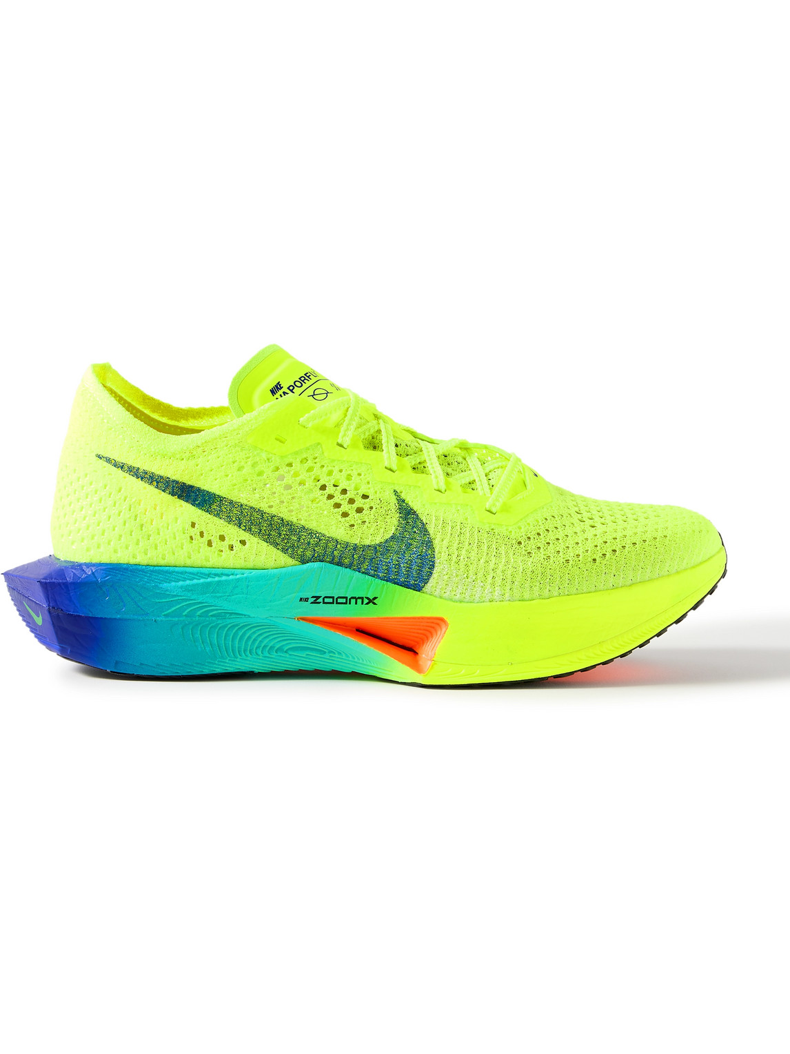 Nike Zoomx Vaporfly 3 Flyknit Running Sneakers In Yellow