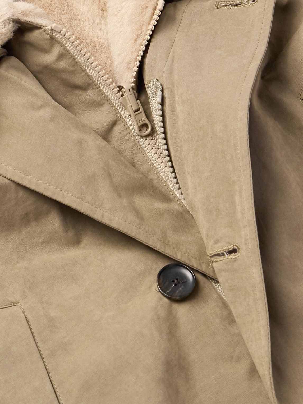 A Kind Of Guise Cebolla Faux Fur-lined Shell Jacket In Neutrals