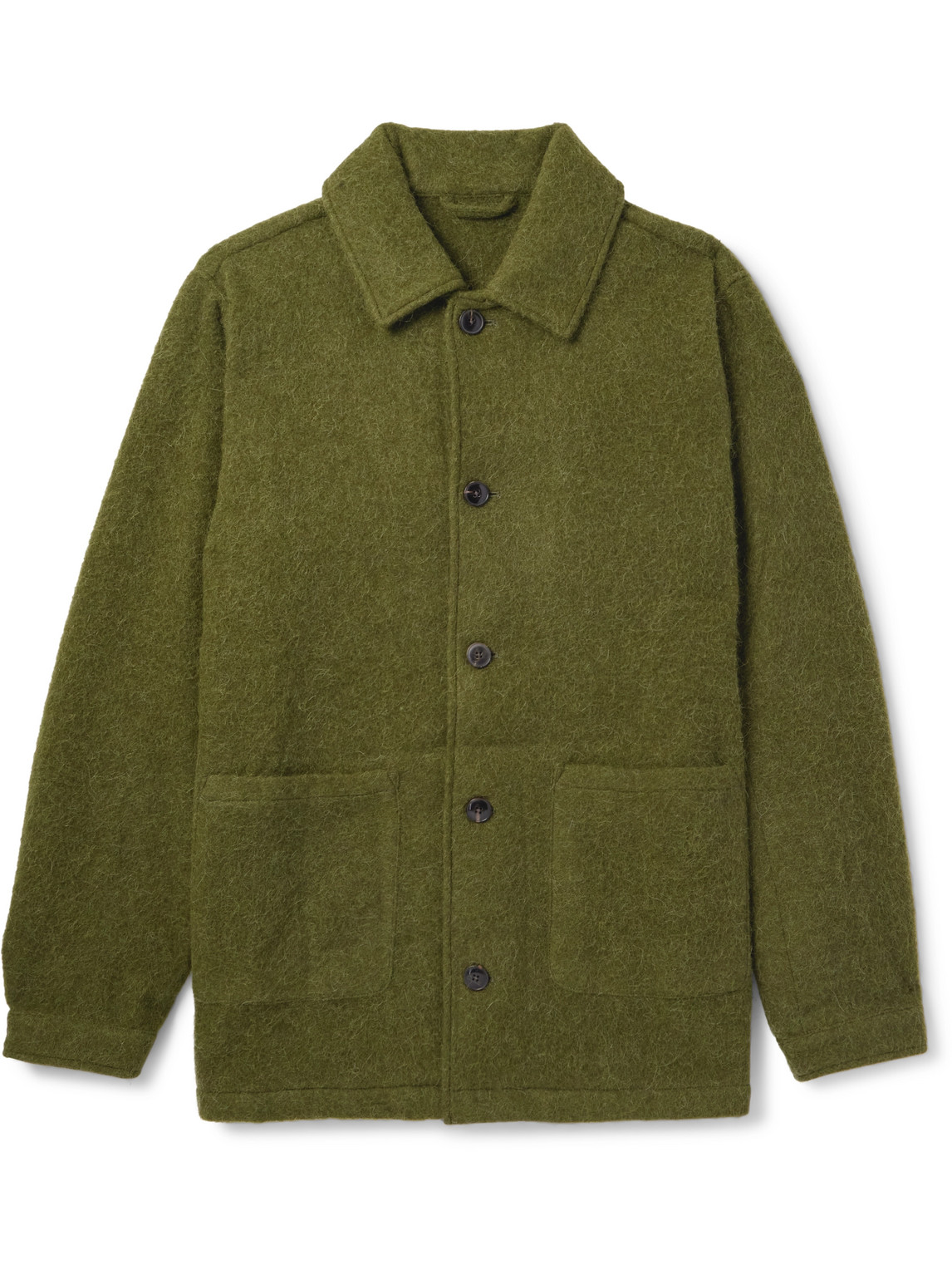 A Kind Of Guise Jorvi Brushed Alpaca And Wool-blend Jacket In Green