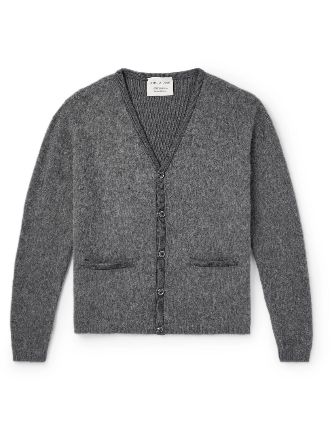 A Kind Of Guise Pichiu Brushed Wool And Alpaca-blend Cardigan In Gray