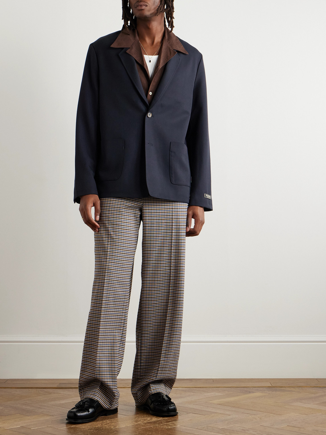 A Kind Of Guise Unstructured Virgin Wool Blazer In Blue