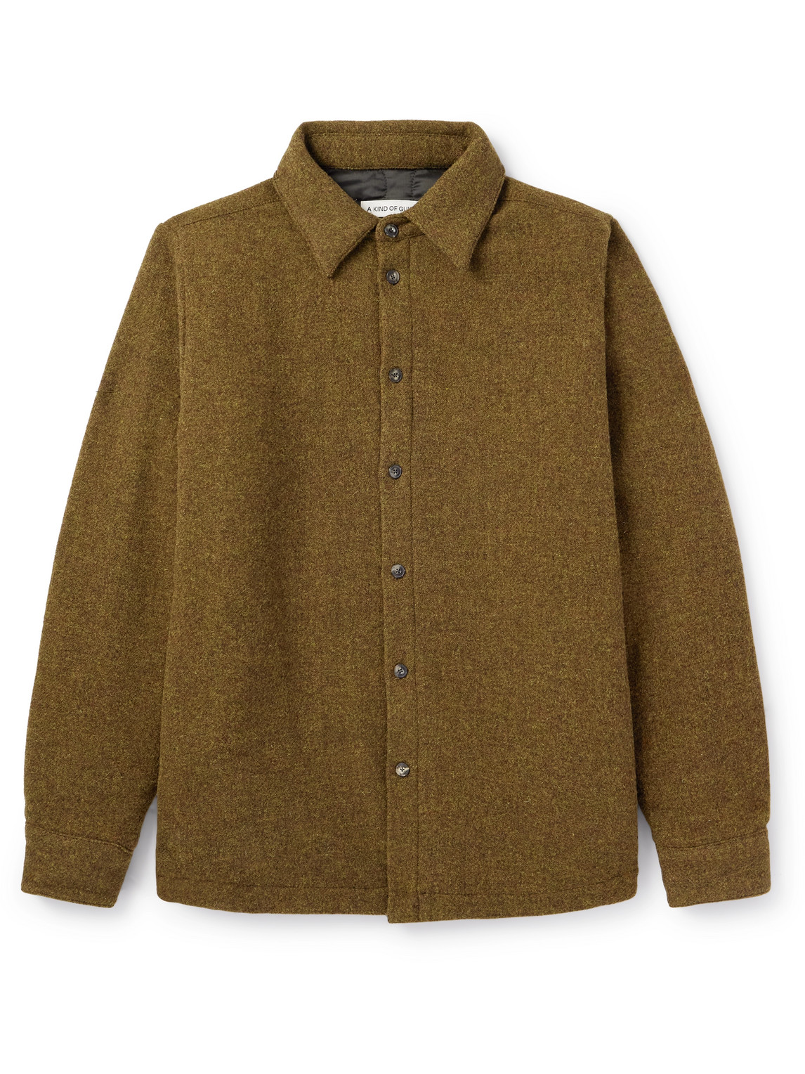A Kind Of Guise Marani Padded Virgin Wool-felt Overshirt In Brown