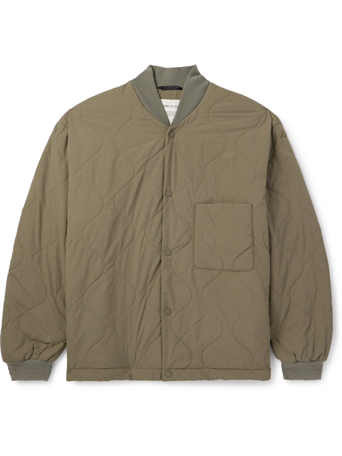 A Kind Of Guise Amaru Quilted Shell Bomber Jacket In Green
