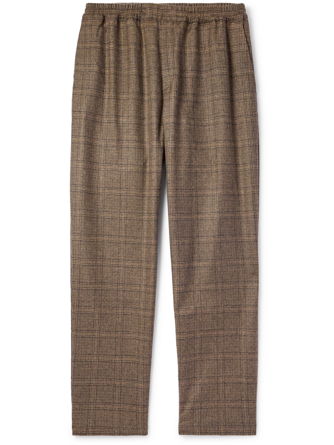 A Kind Of Guise Banasa Tapered Checked Alpaca And Virgin Wool-blend Suit Trousers In Brown