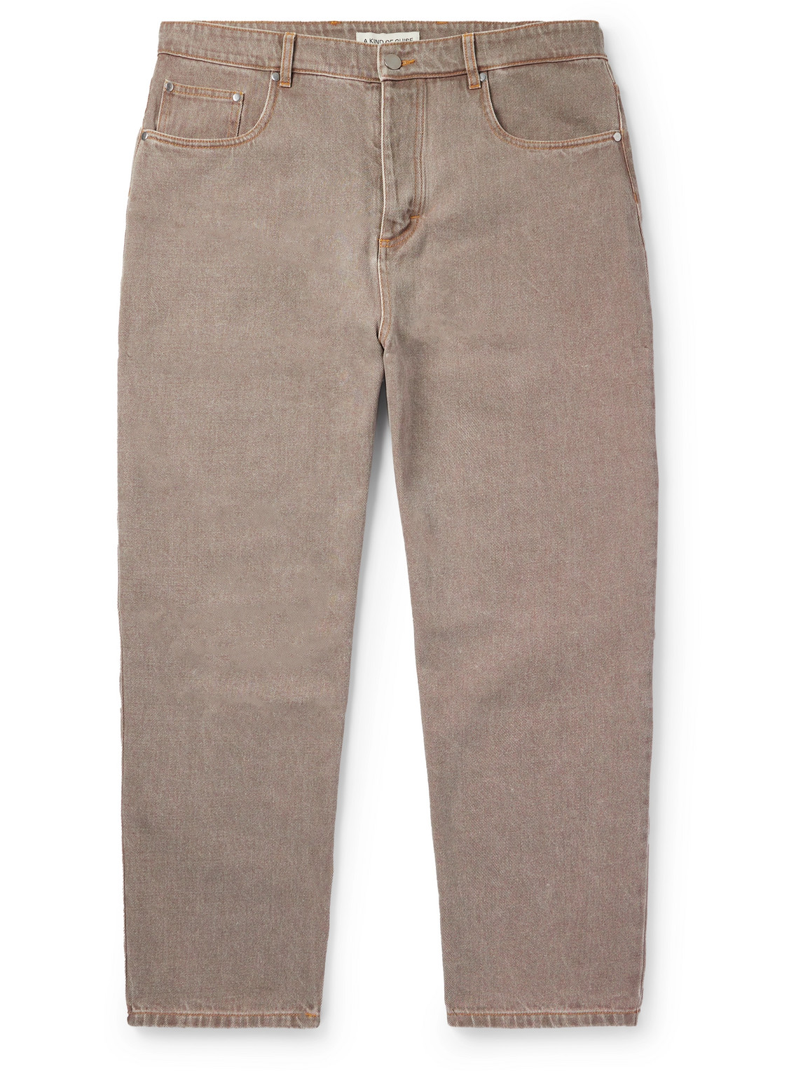 A Kind Of Guise Terek Cropped Wide-leg Jeans In Neutrals