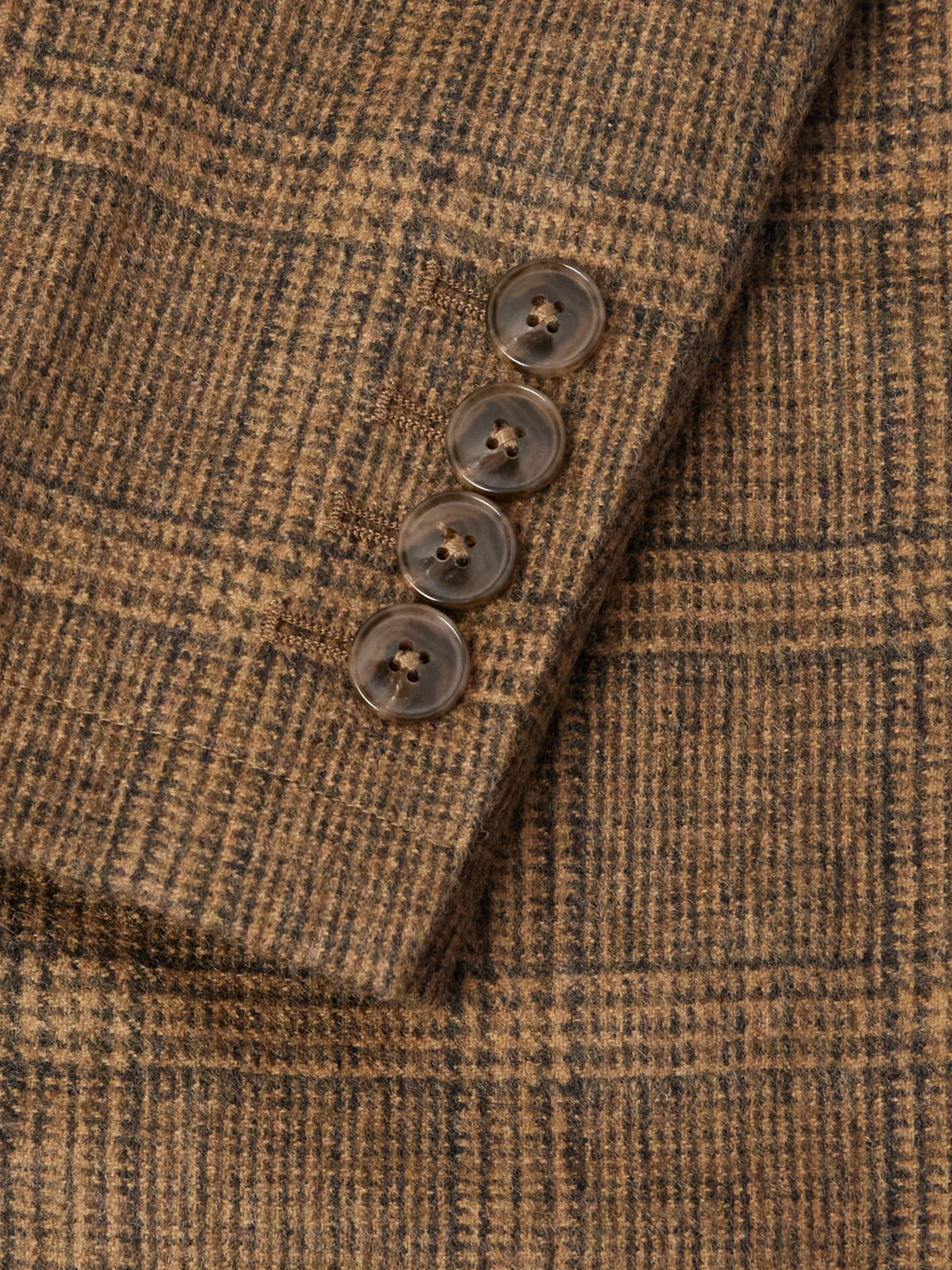 A Kind Of Guise Checked Virgin Wool And Alpaca-blend Suit Jacket In Brown