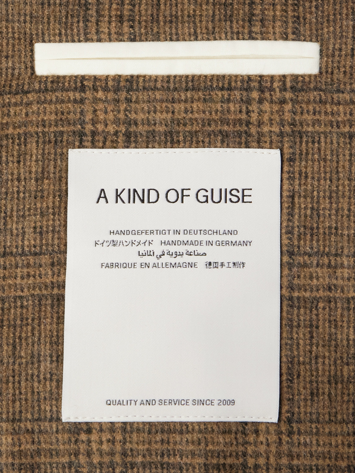 A Kind Of Guise Checked Virgin Wool And Alpaca-blend Suit Jacket In Brown