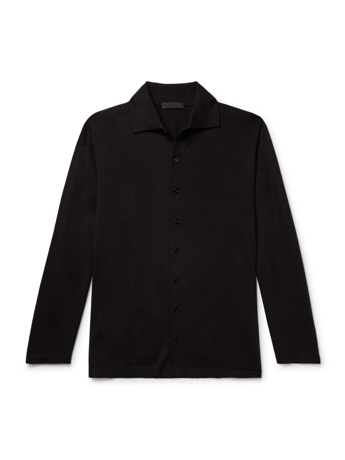 Saman Amel Carlo Cashmere And Silk-blend Shirt In Brown
