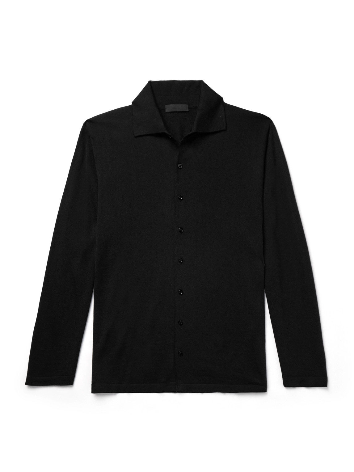 Saman Amel Carlo Cashmere And Silk-blend Shirt In Black
