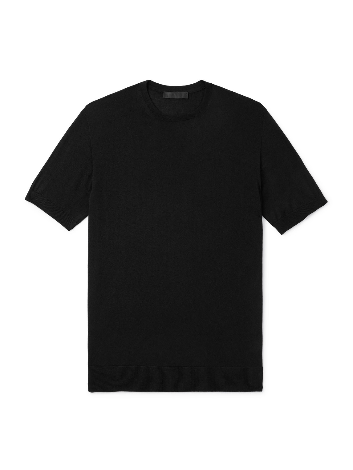 Saman Amel Cashmere And Silk-blend T-shirt In Black