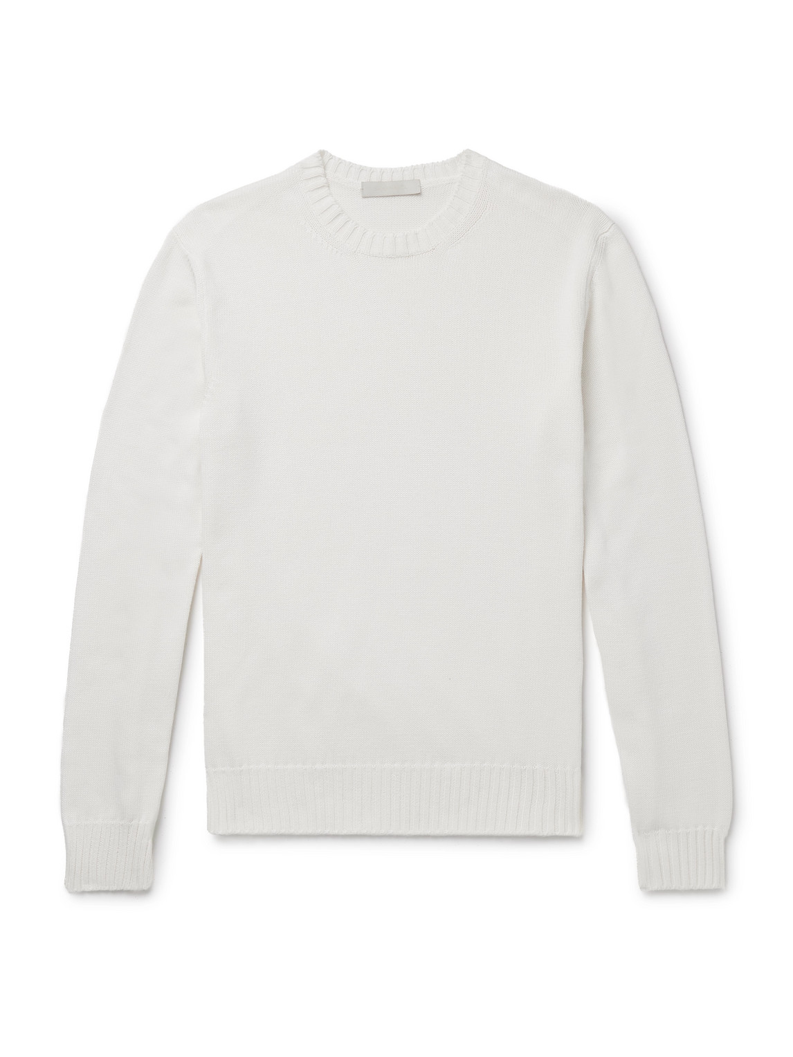 Saman Amel Gio Slim-fit Cotton Jumper In Neutrals