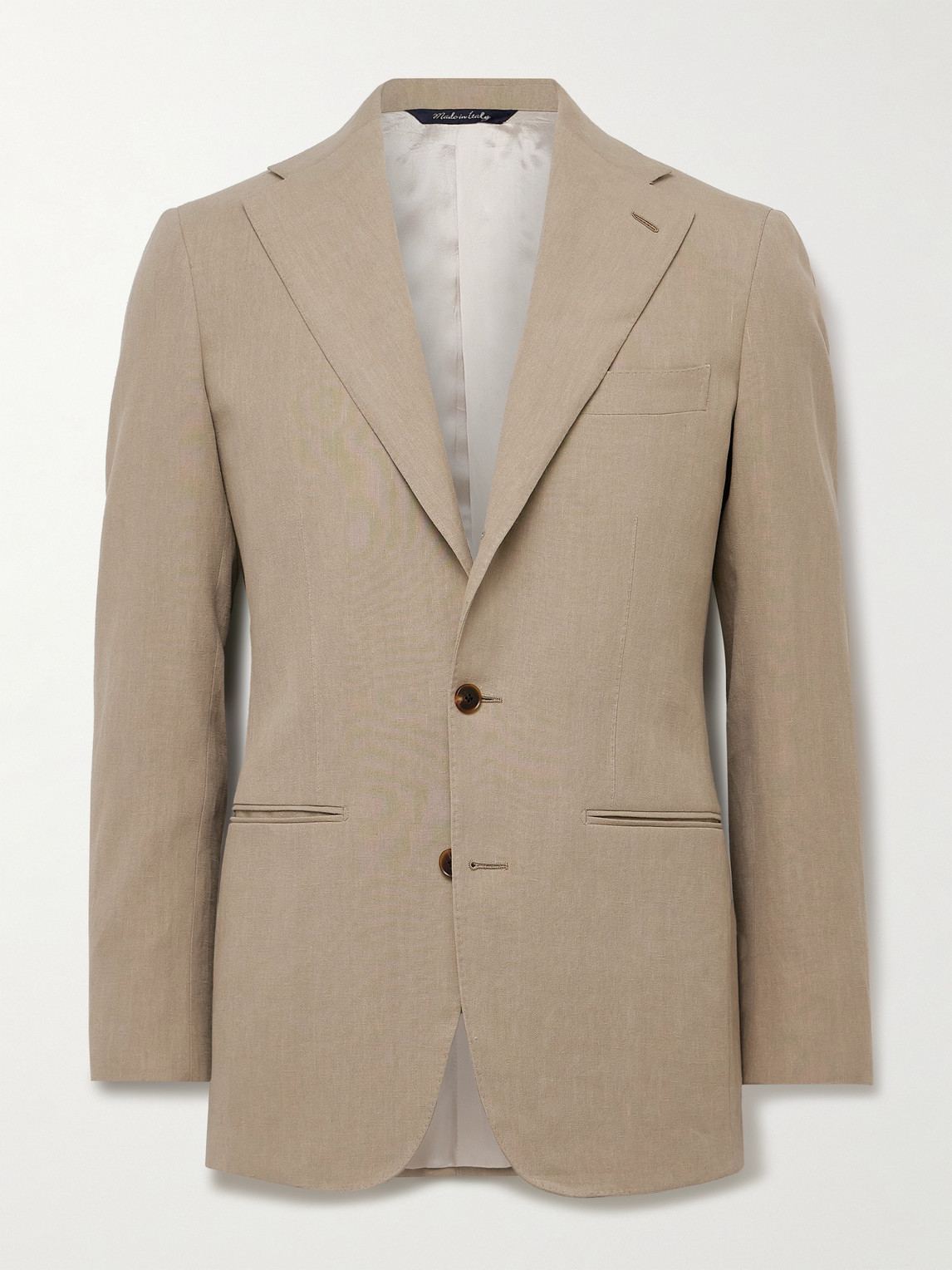 Saman Amel Slim-fit Linen Suit Jacket In Neutrals