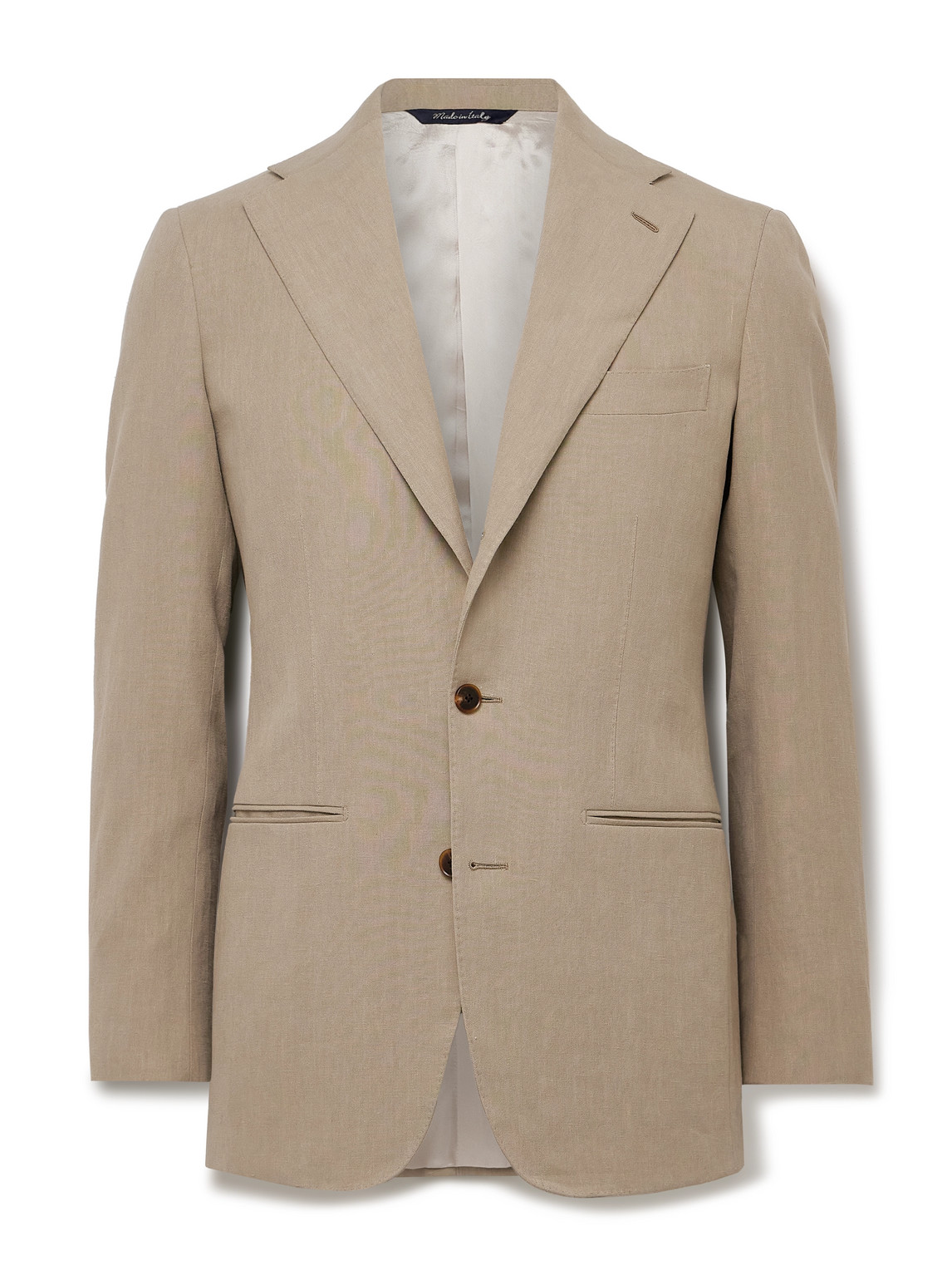 Saman Amel Slim-fit Linen Suit Jacket In Neutrals