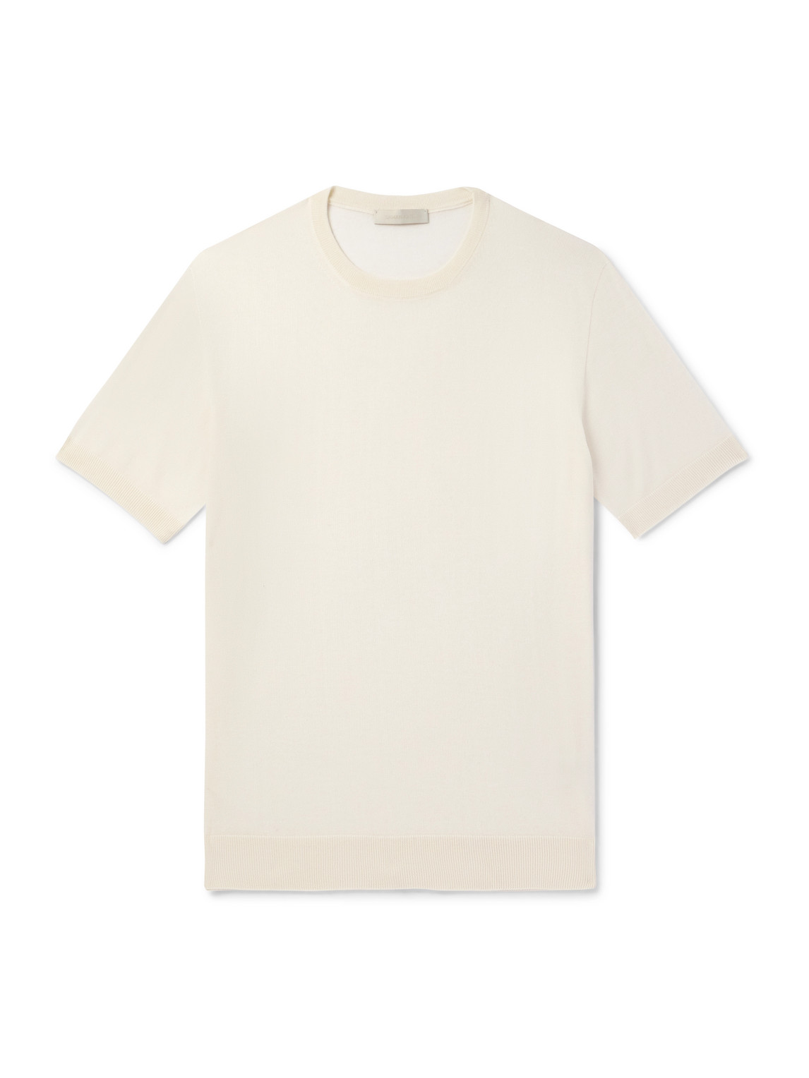 Saman Amel Cashmere And Silk-blend T-shirt In Neutrals