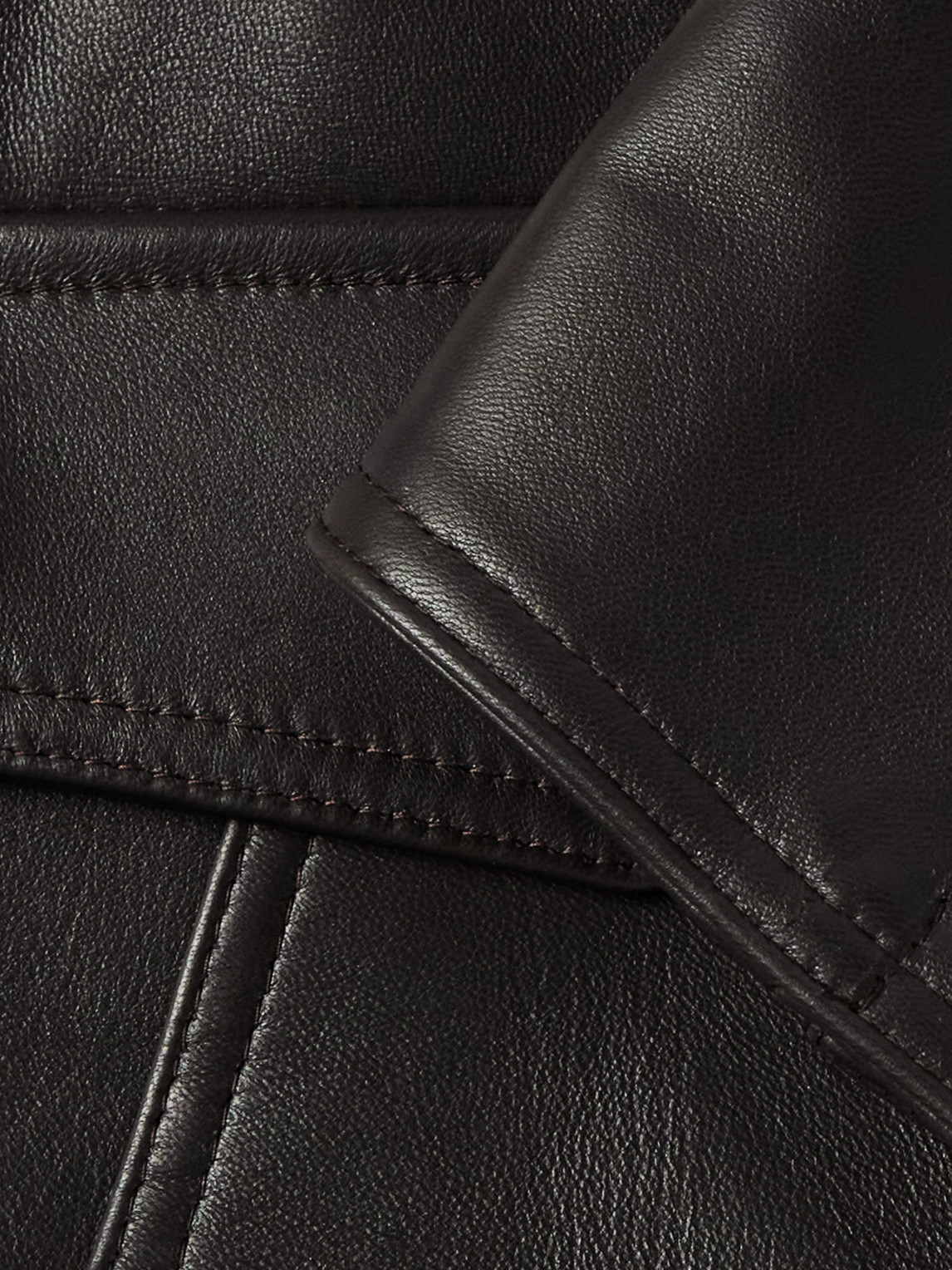 Shop Stòffa Plongé Leather Jacket In Brown