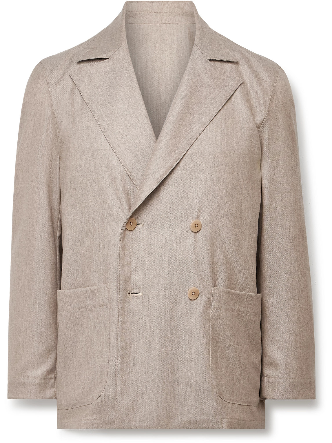Stòffa Double-breasted Cashmere Suit Jacket In Neutrals