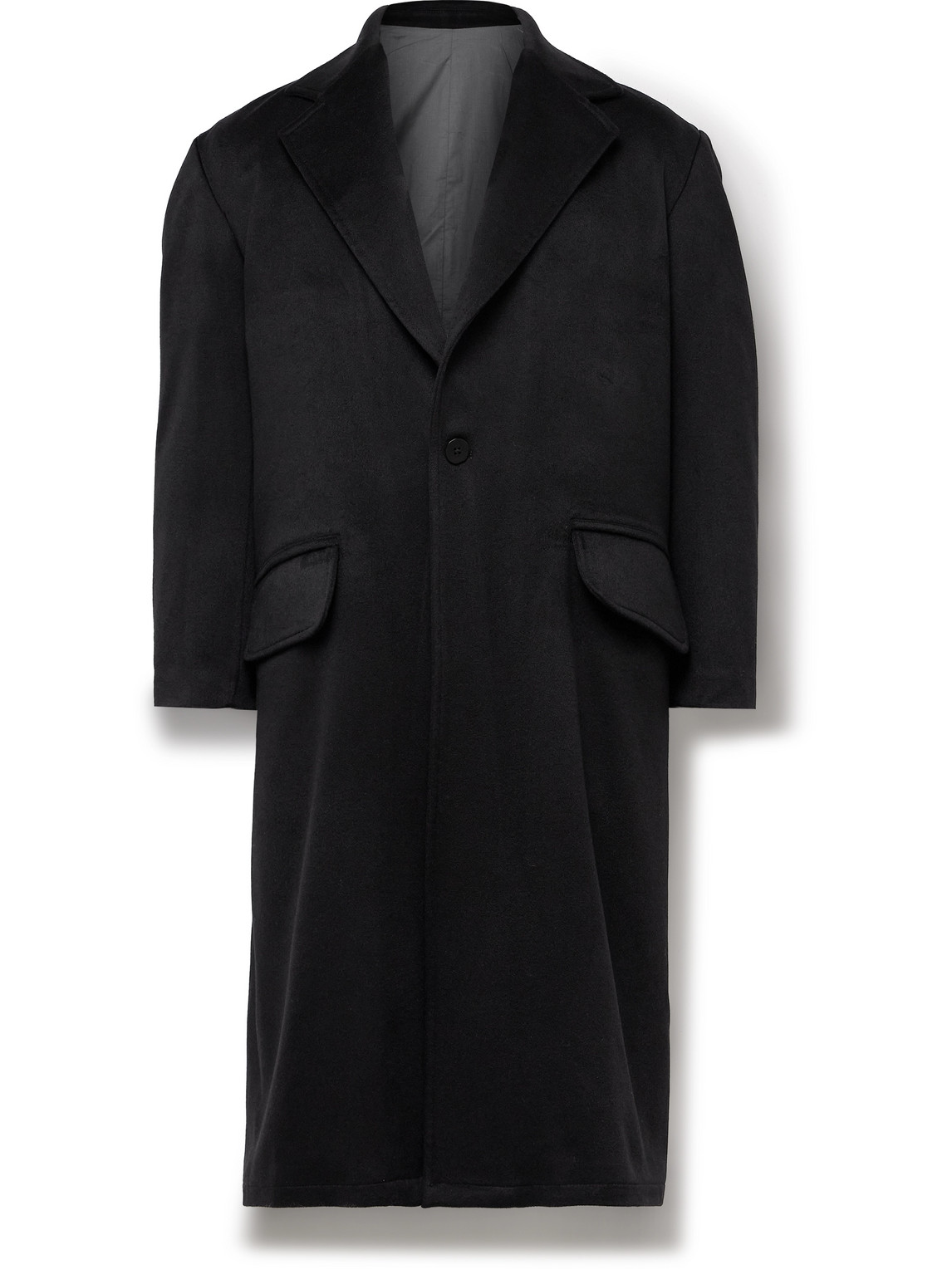 Stòffa Double-faced Brushed-cashmere Coat In Black
