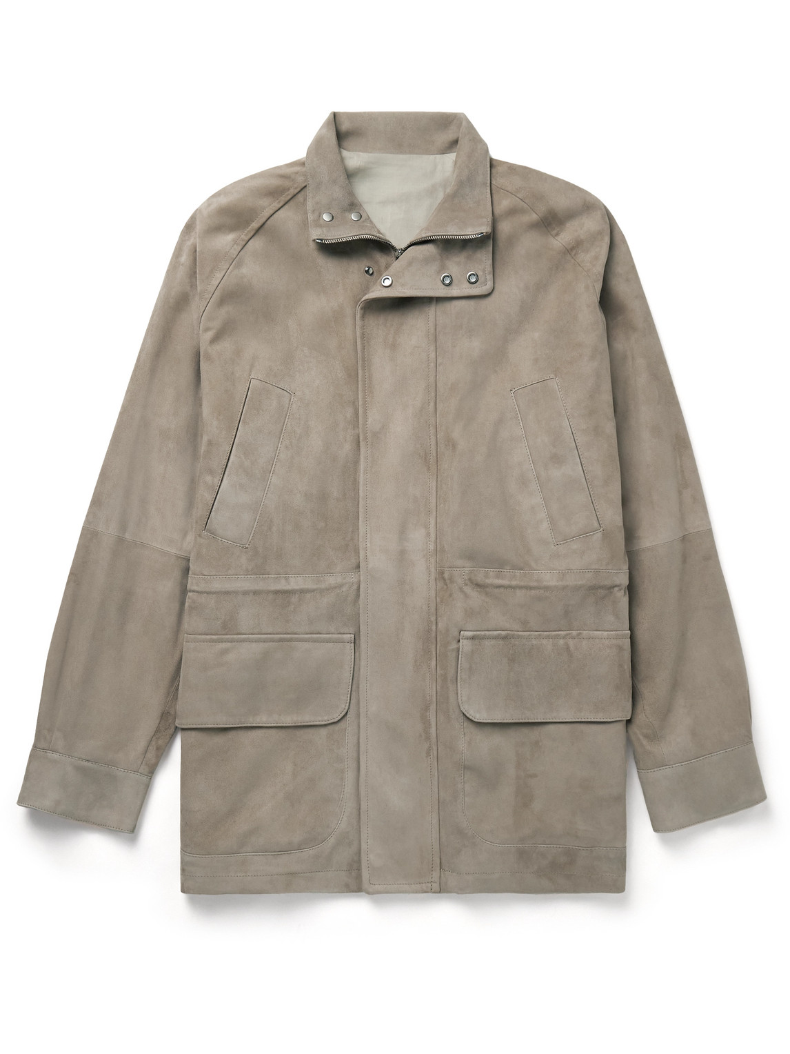 Stòffa Traveller Suede Jacket In Neutrals