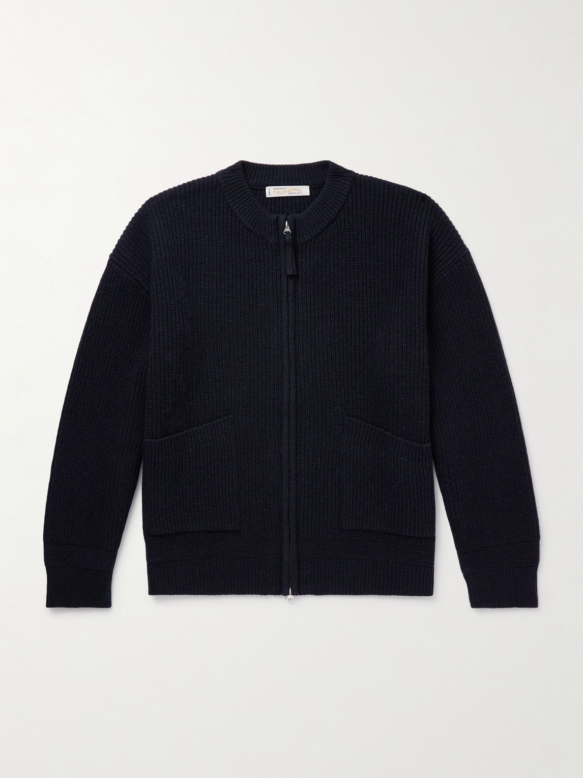 FrizmWORKS Deck Ribbed Wool-Blend Zip-Up Cardigan - Men