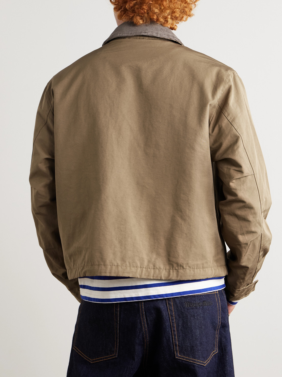 FRIZMWORKS HERITAGE CORDUROY-TRIMMED COTTON-BLEND JACKET