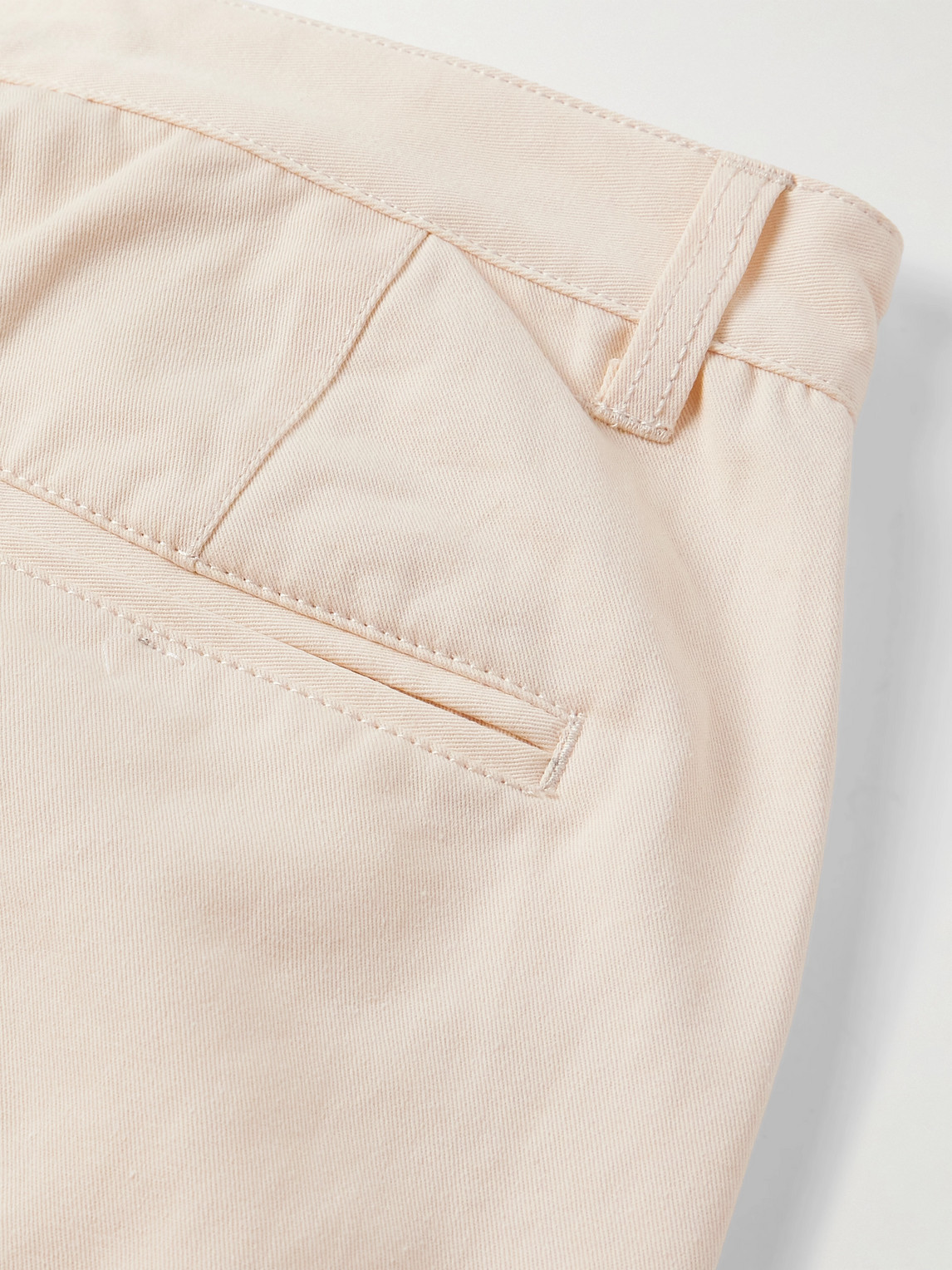 Haworth Tapered Cropped Pleated Cotton-Twill Trousers
