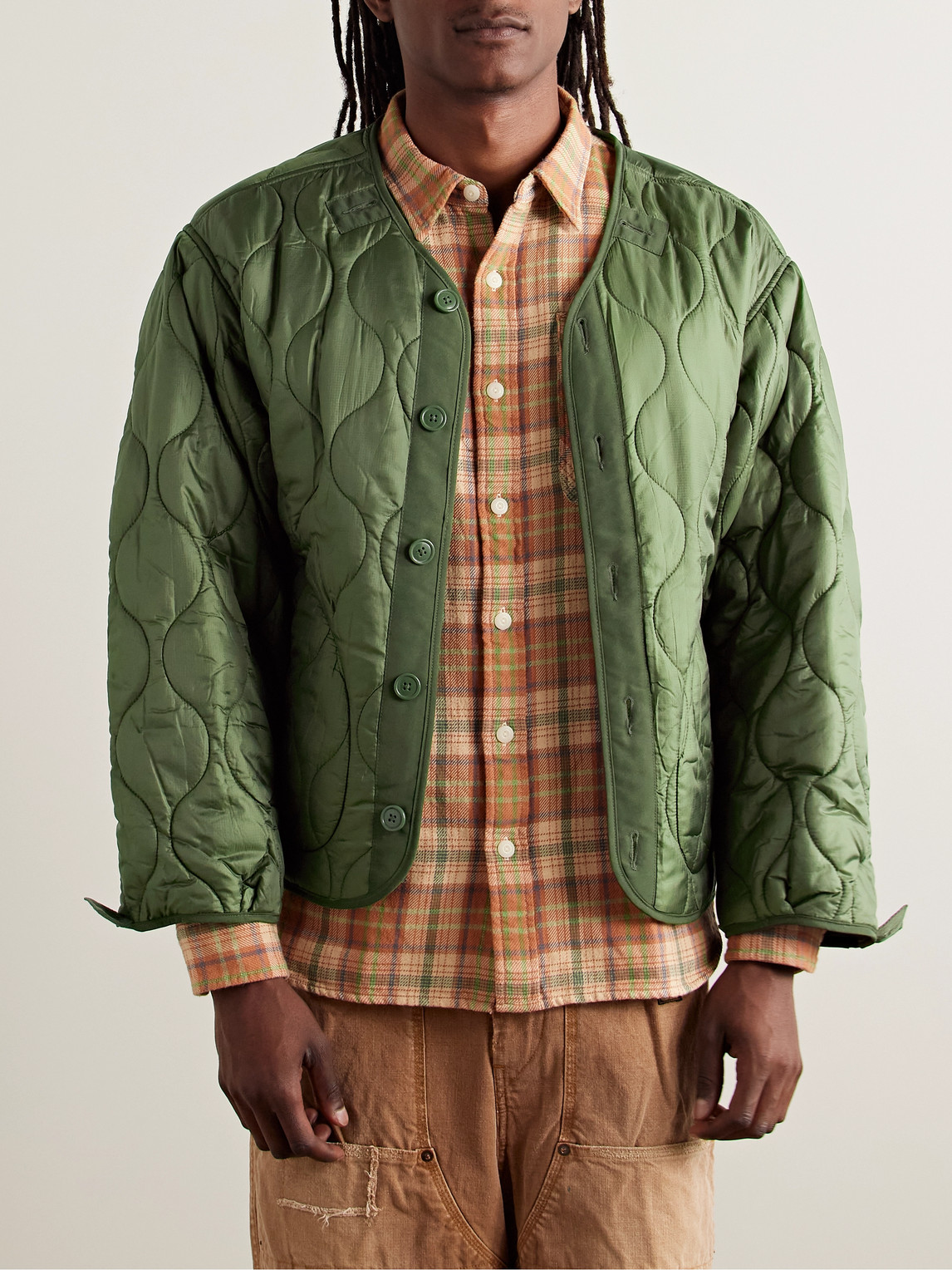 Frizmworks Oscar Convertible Cotton And Nylon-blend Twill Hooded Jacket With Ripstop Liner In Green