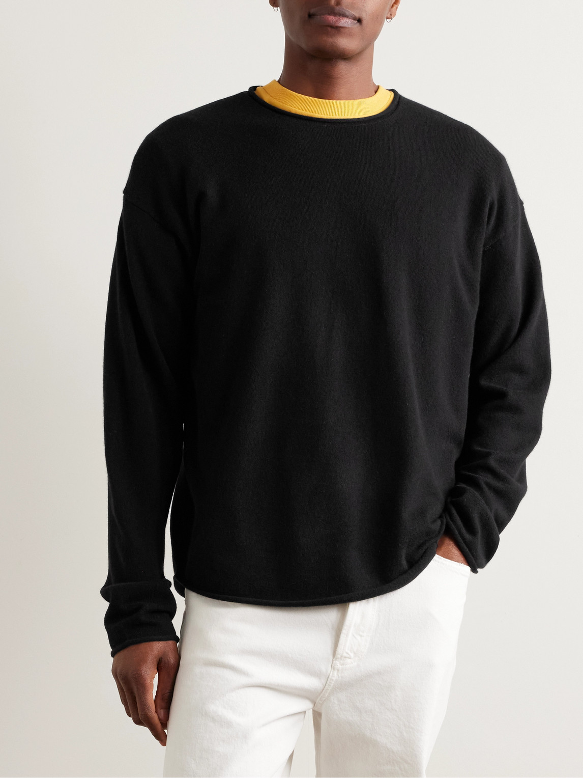 Guest In Residence Black Allday Crew Sweater In Black