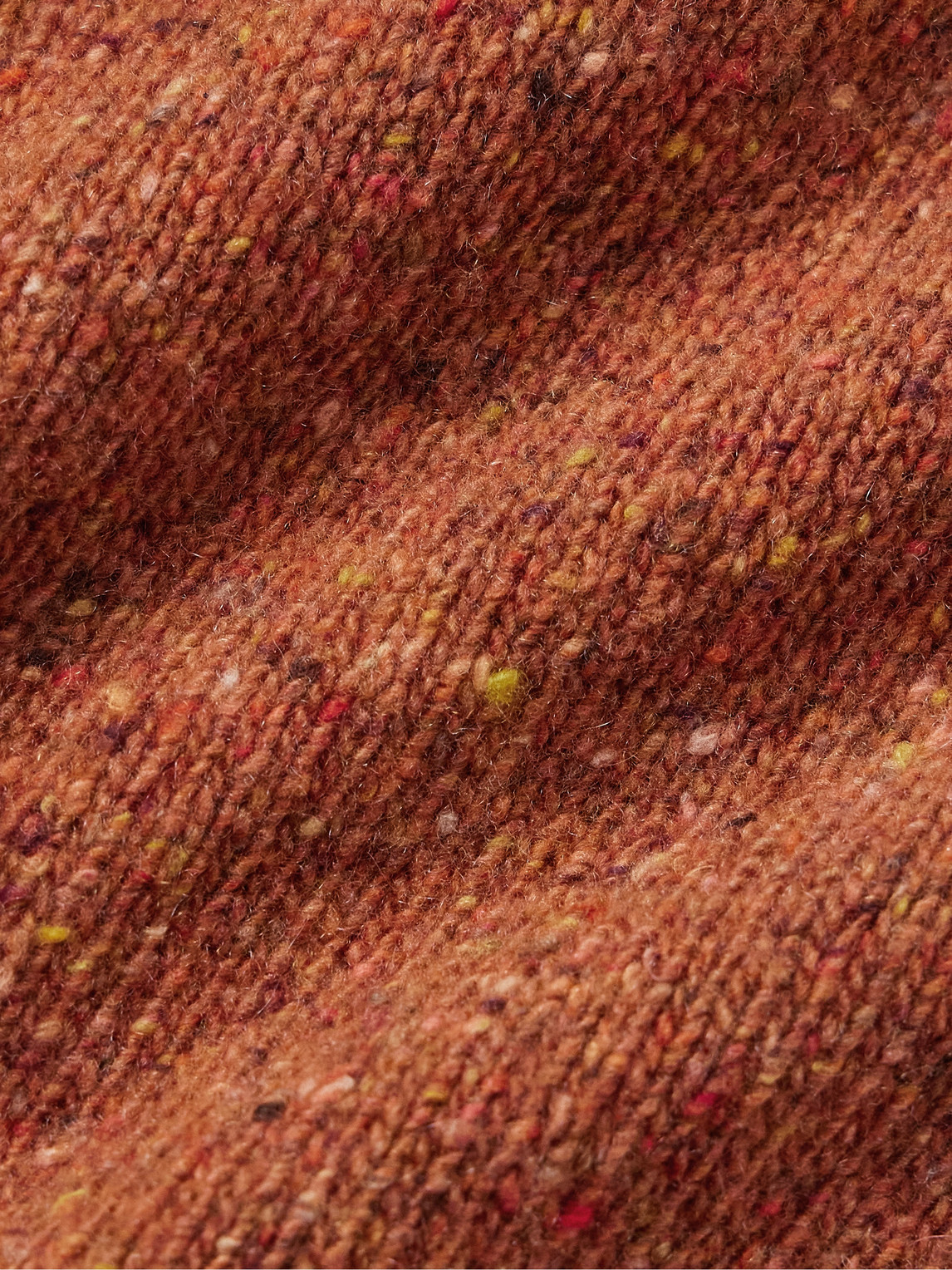 Guest In Residence All Day Donegal Recycled Cashmere And Merino Wool-blend Sweater In Orange