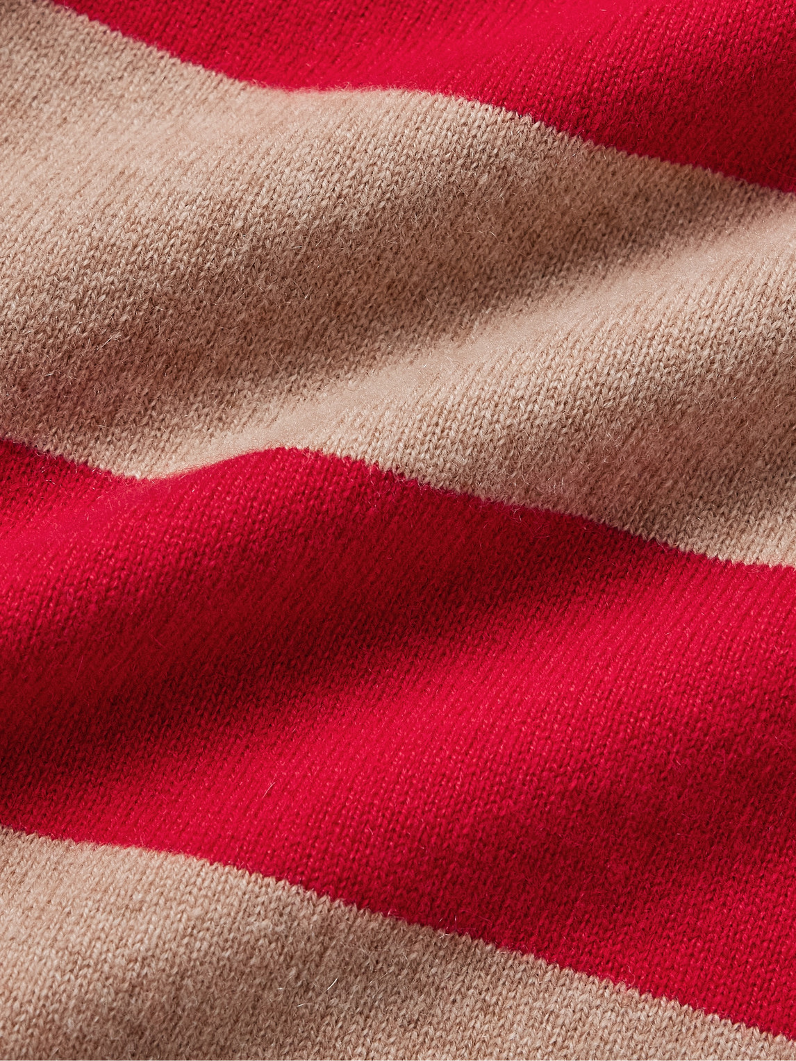 Guest In Residence Rugby Striped Cashmere Polo Shirt In Red