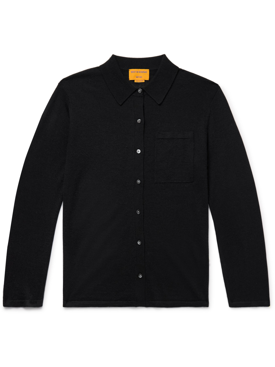 Guest In Residence Showtime Slim-fit Cashmere Shirt In Black