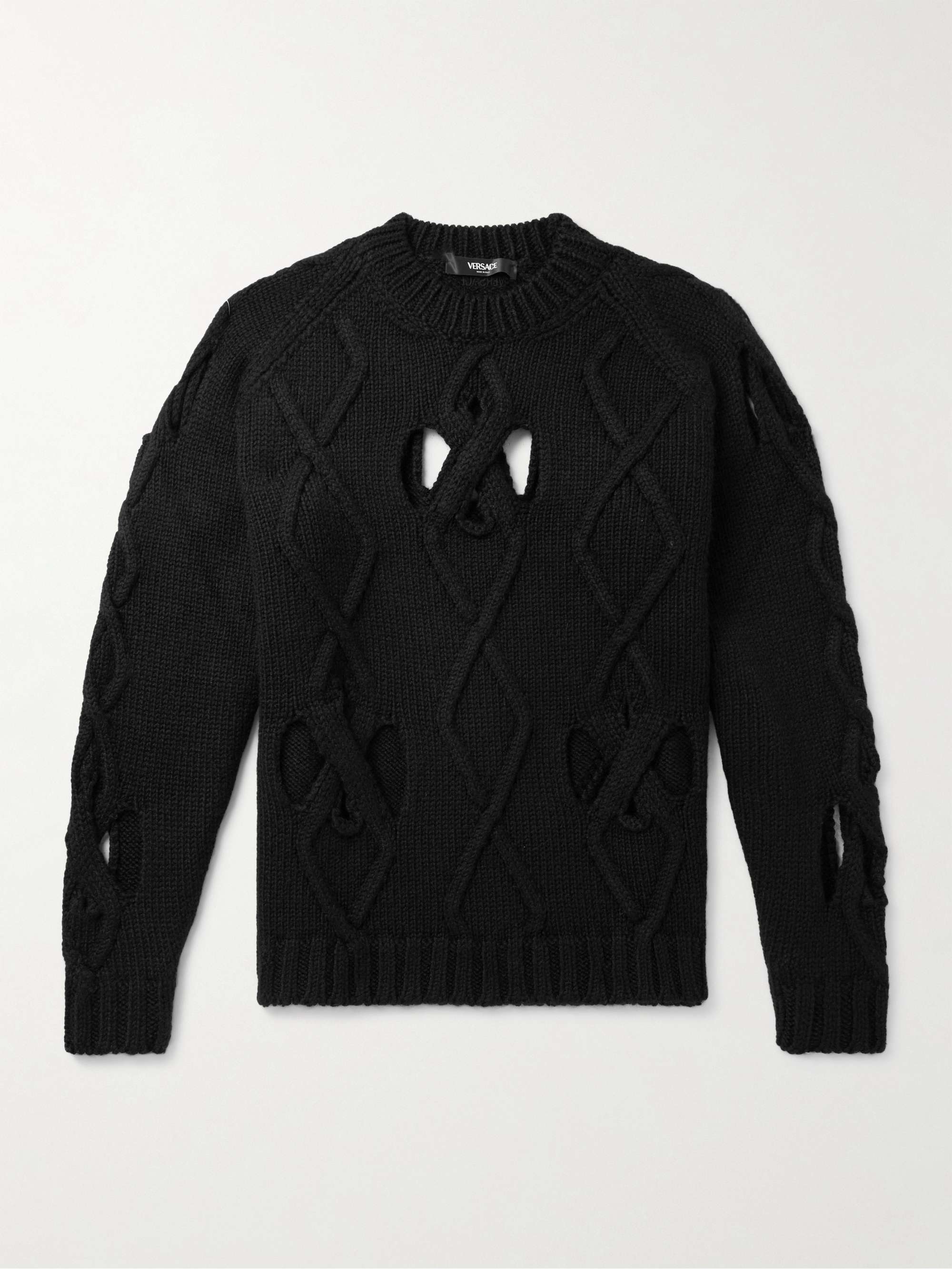 Versace black sweater hotsell