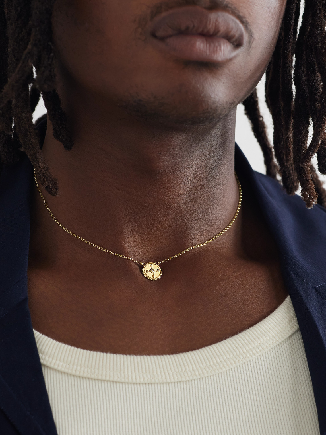 Foundrae Internal Compass 18-karat Gold Diamond Pendant Necklace In Gold