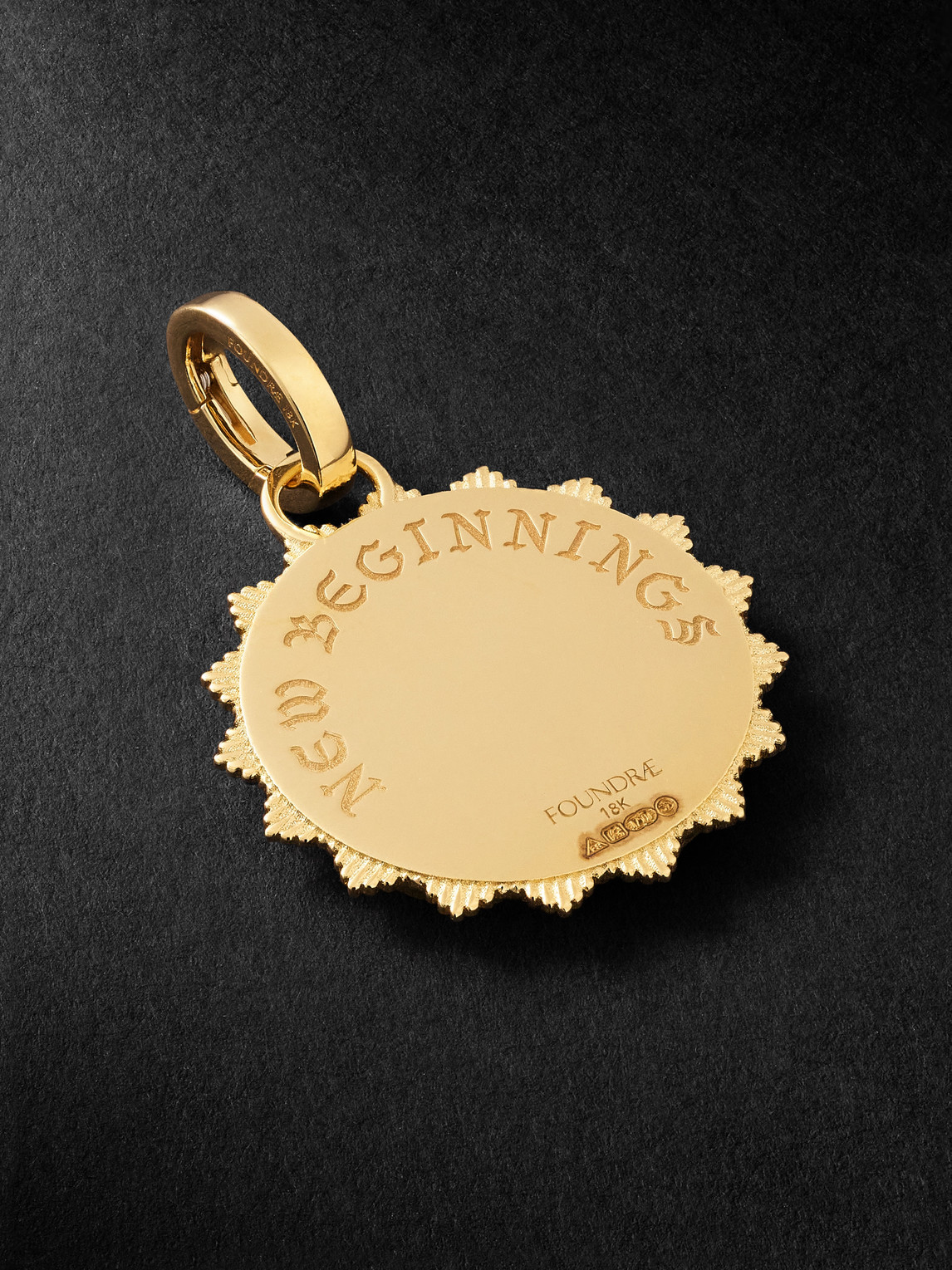 Foundrae New Beginnings Internal Compass 18-karat Gold Diamond Pendant In Gold