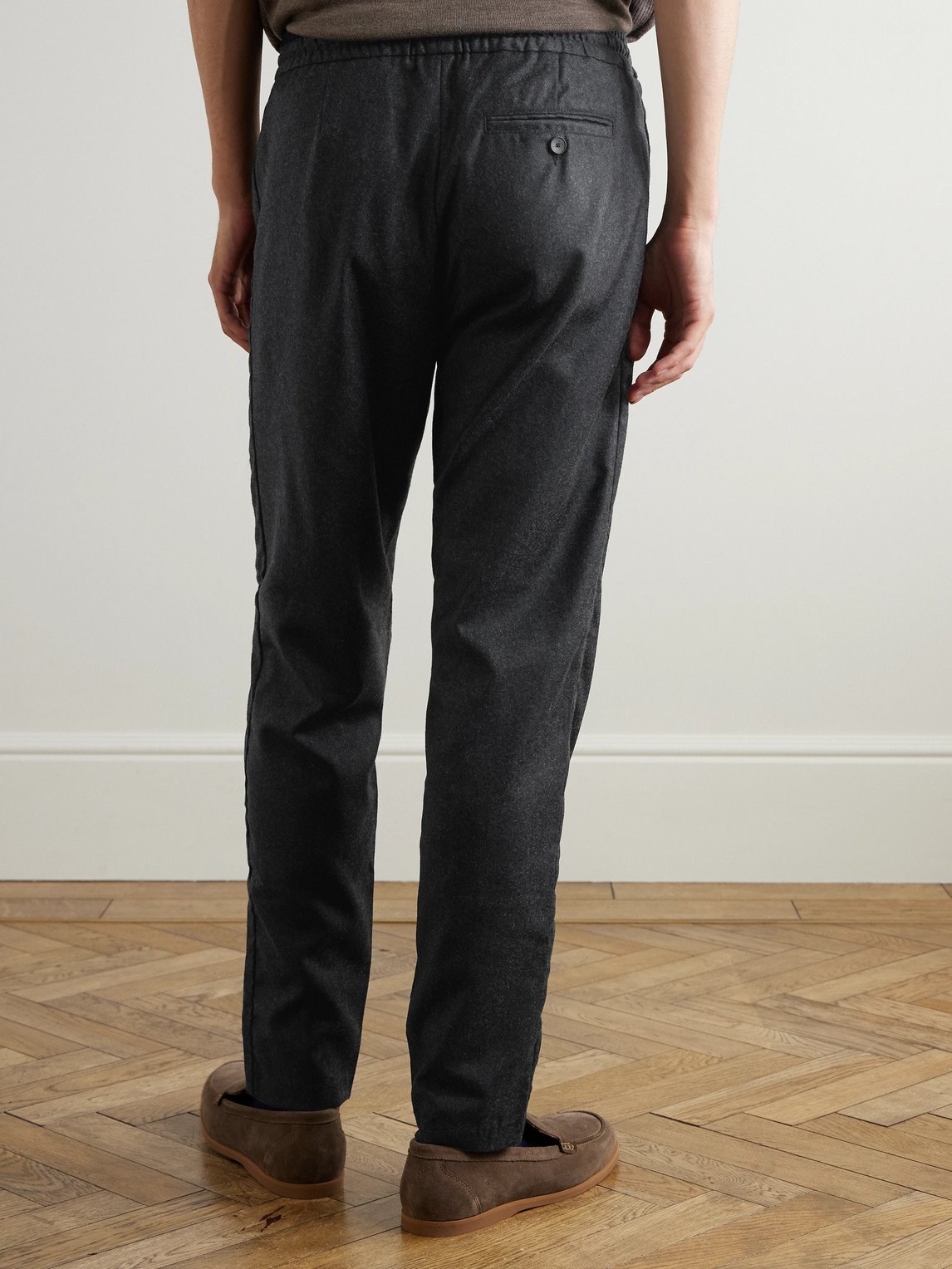 Mr P. - James Slim-Fit Wool-Flannel Drawstring Suit Trousers