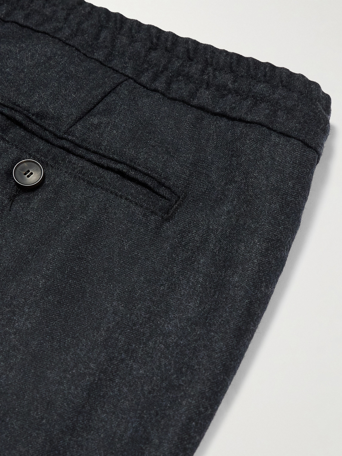 Mr P. - James Slim-Fit Wool-Flannel Drawstring Suit Trousers