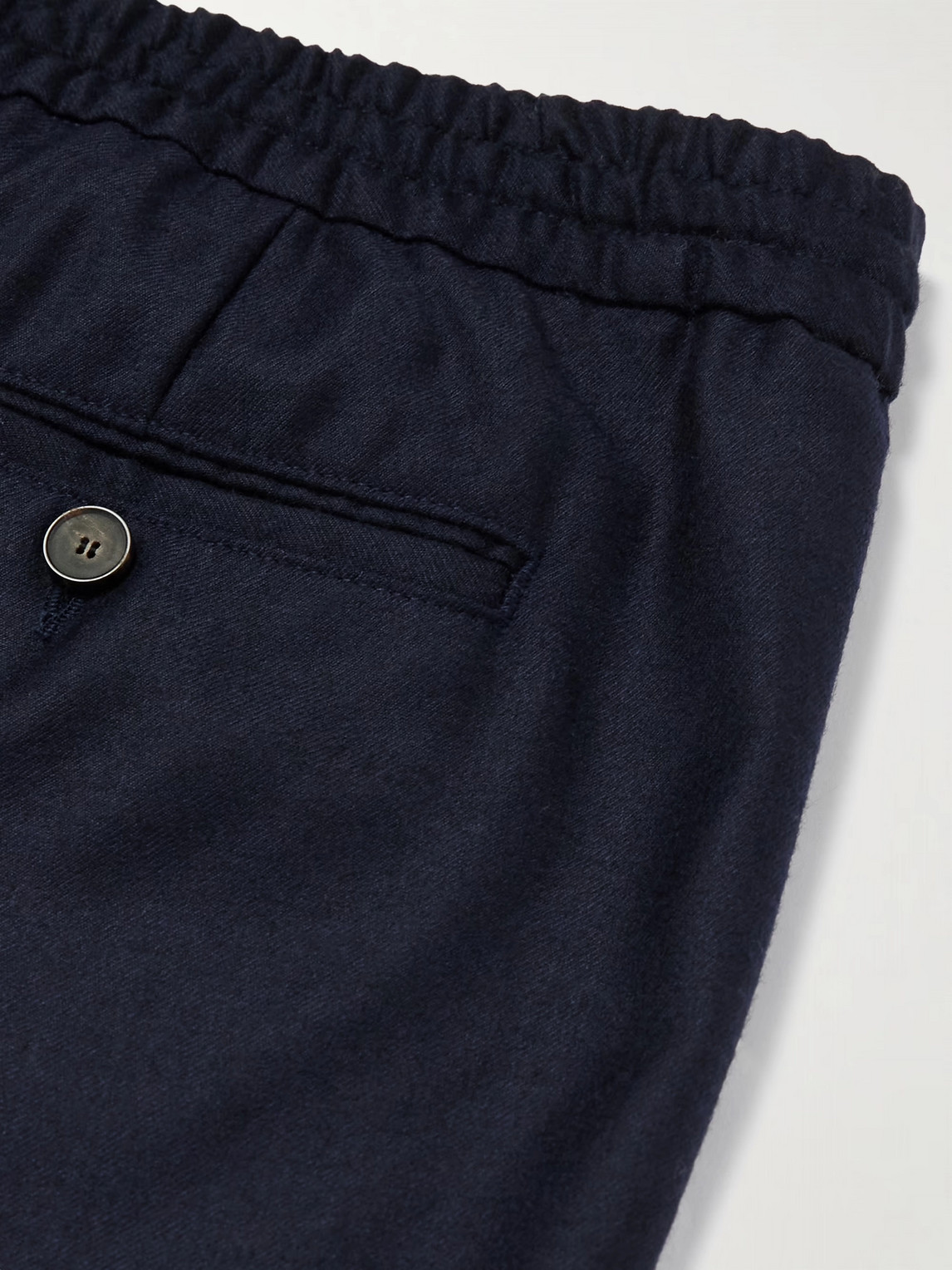 Mr P. - James Slim-Fit Wool-Flannel Drawstring Suit Trousers