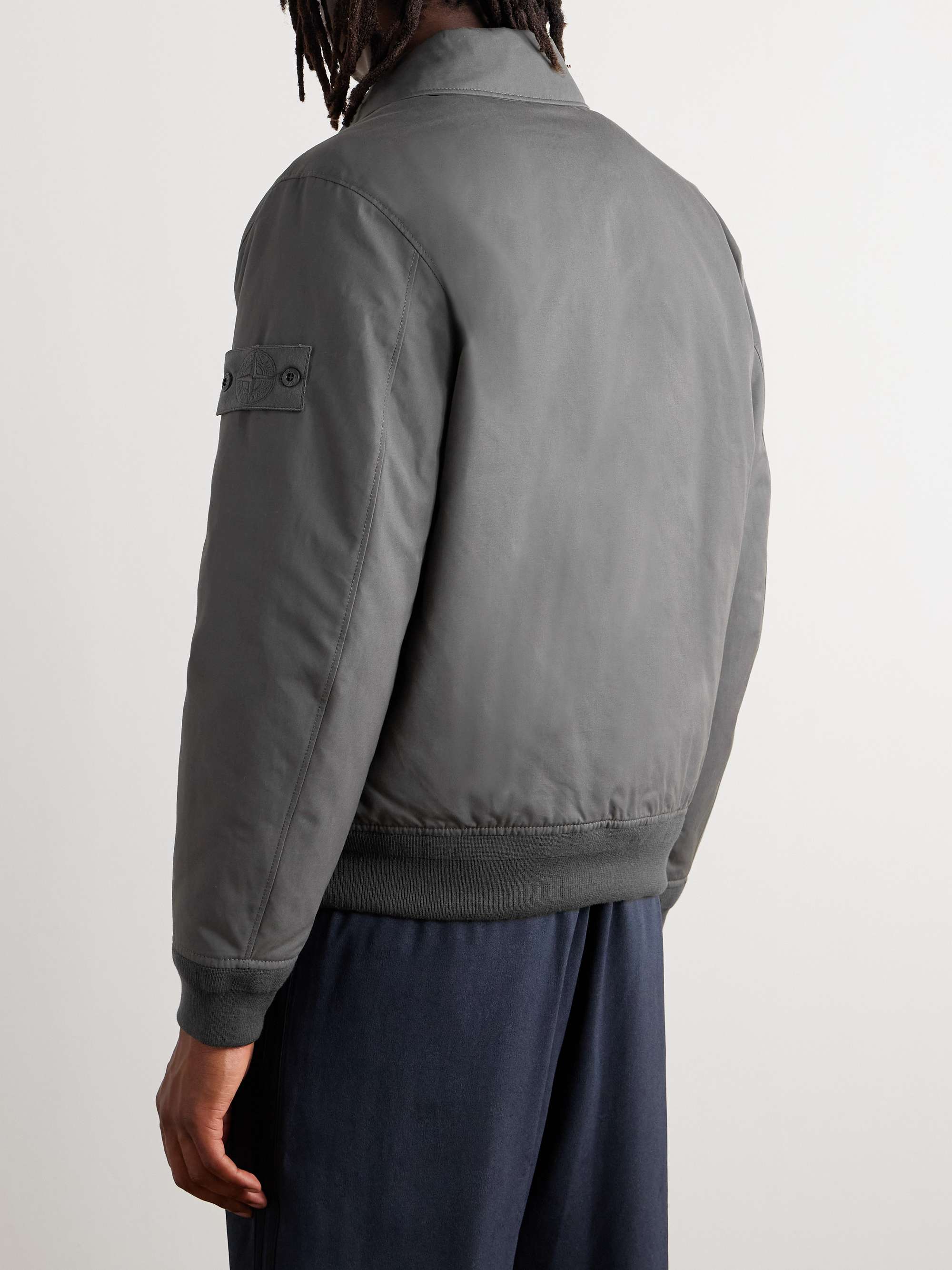 STONE ISLAND Ghost Logo-Appliquéd Cotton Padded Jacket for