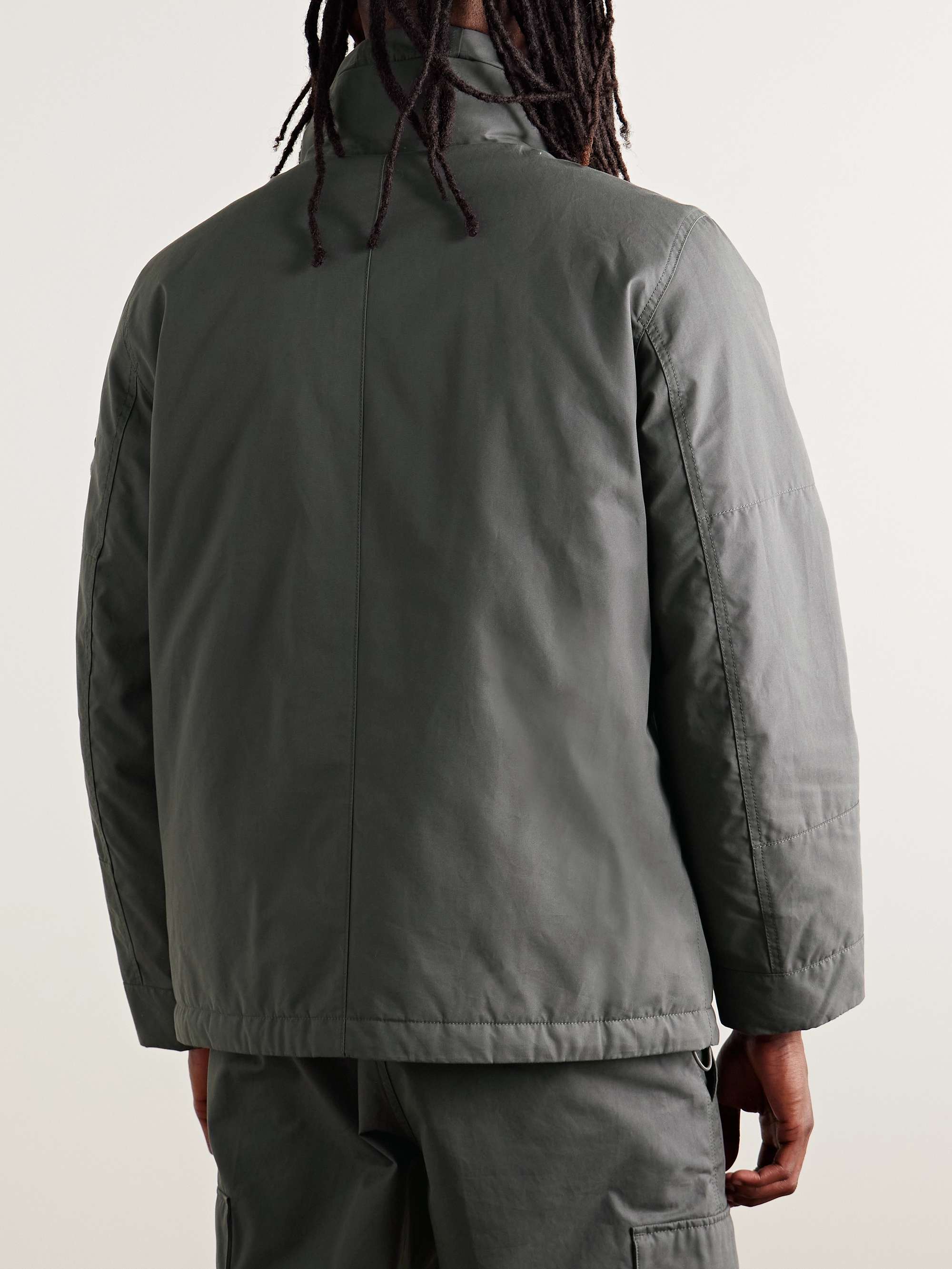 STONE ISLAND Ghost Logo-Appliquéd Padded Cotton-Canvas