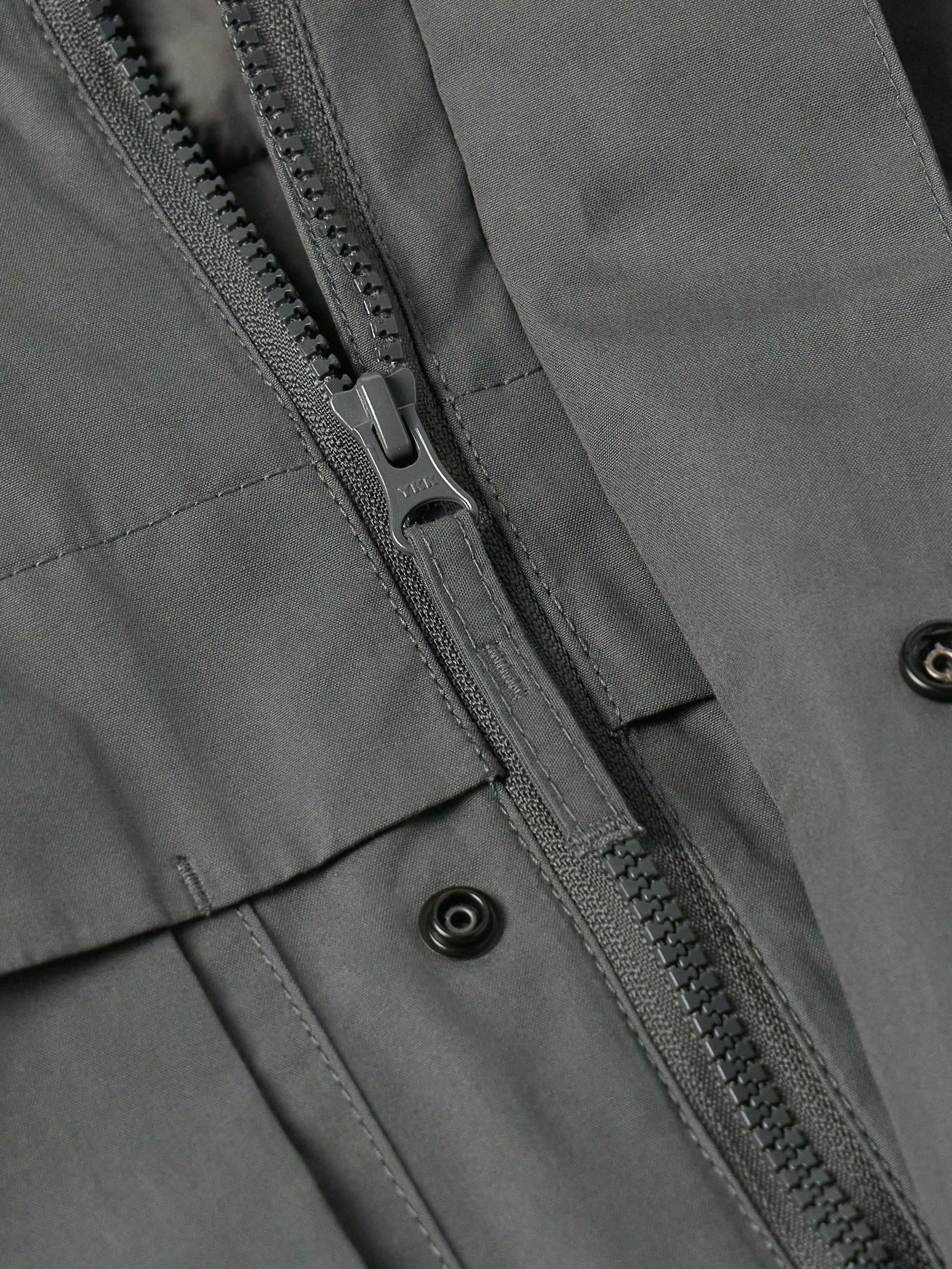 STONE ISLAND Ghost Logo-Appliquéd Padded Cotton-Canvas