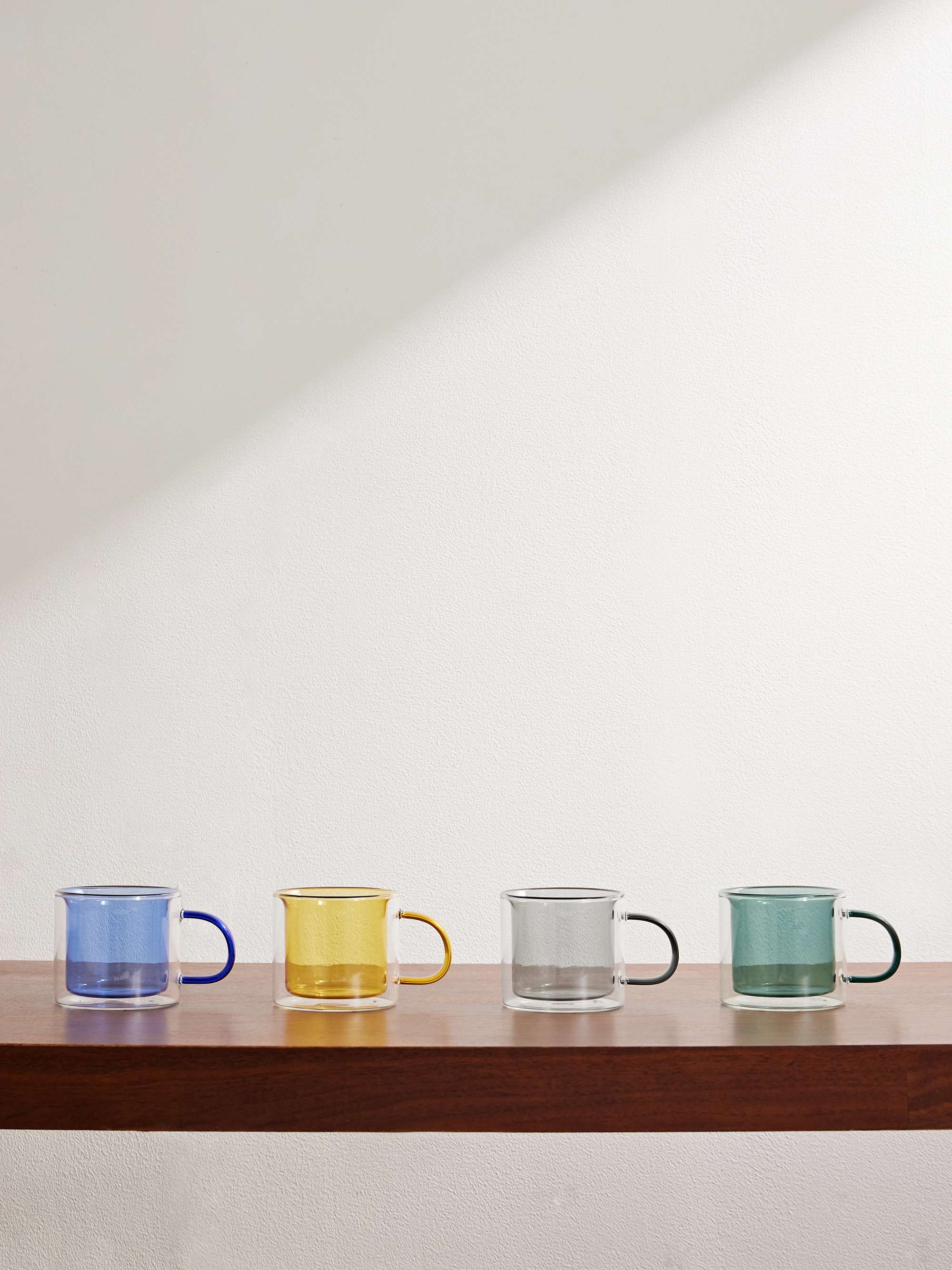 Oslo Set of Four Borosilicate Glass Mugs